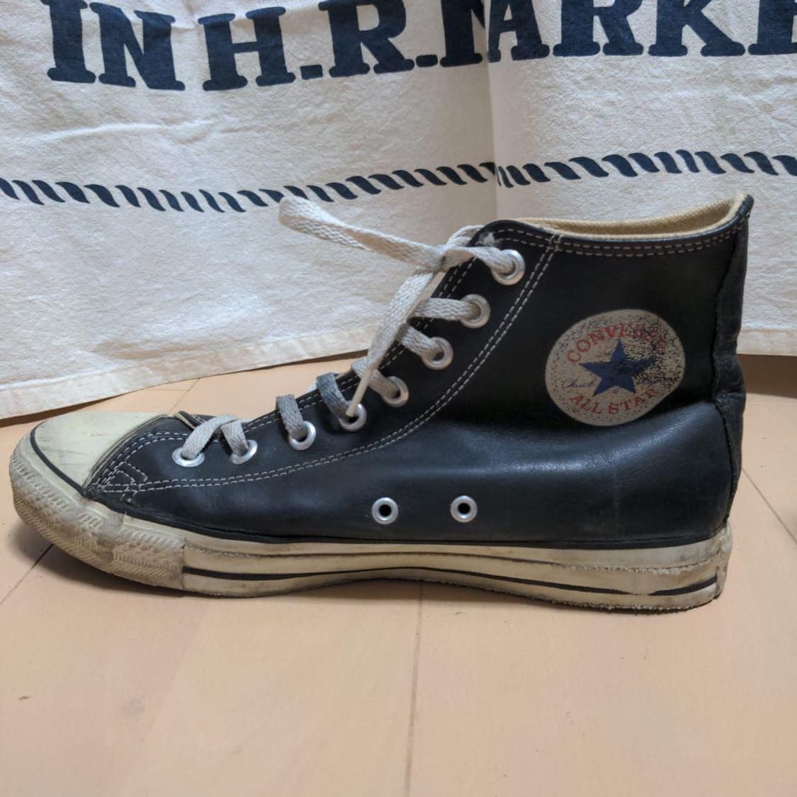 90s 컨버스 레더 블랙 made in usa 상품이미지6