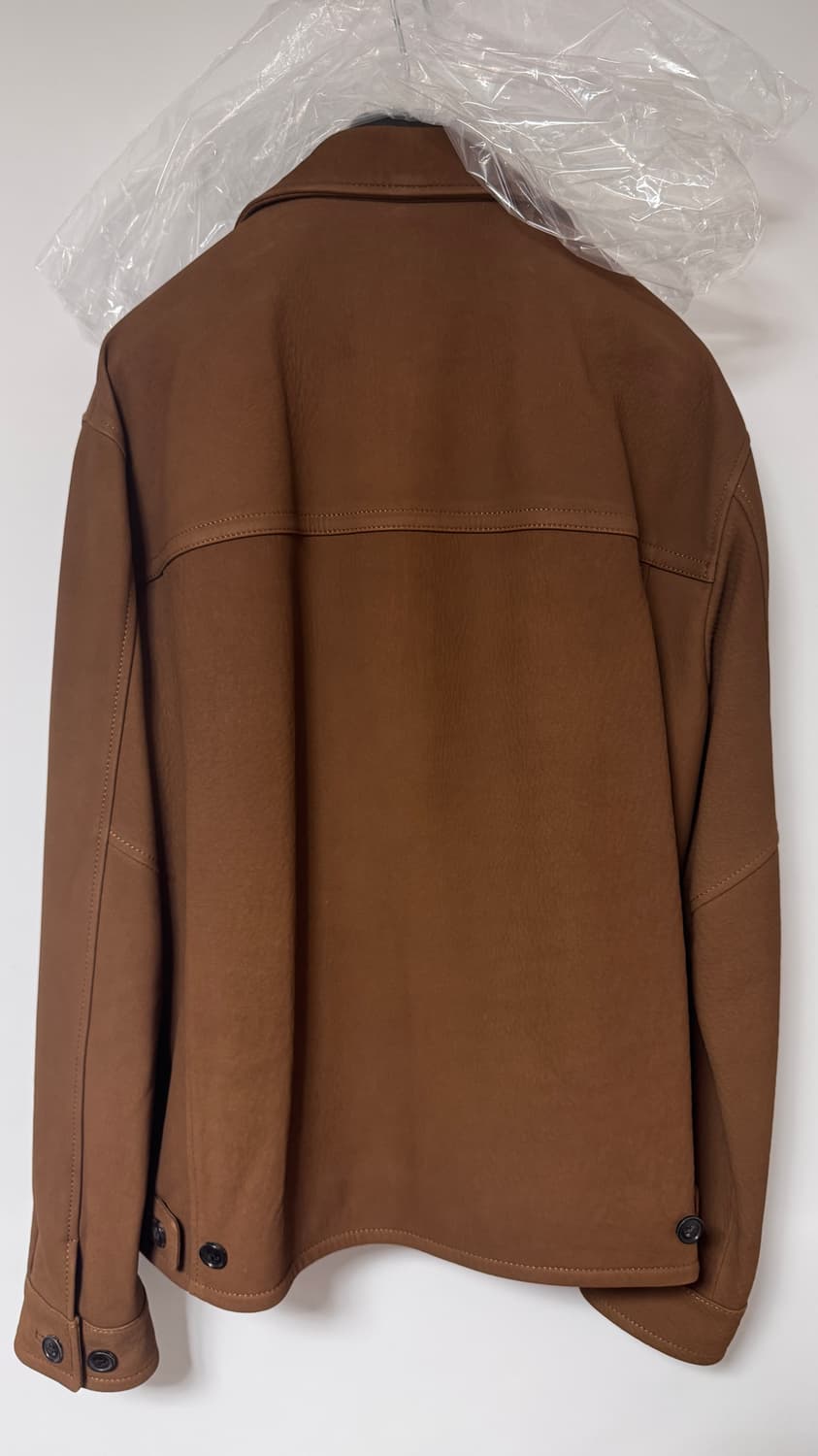 타임옴므/24fw 램스킨 오픈 칼라 자켓 카멜/100 상품이미지4