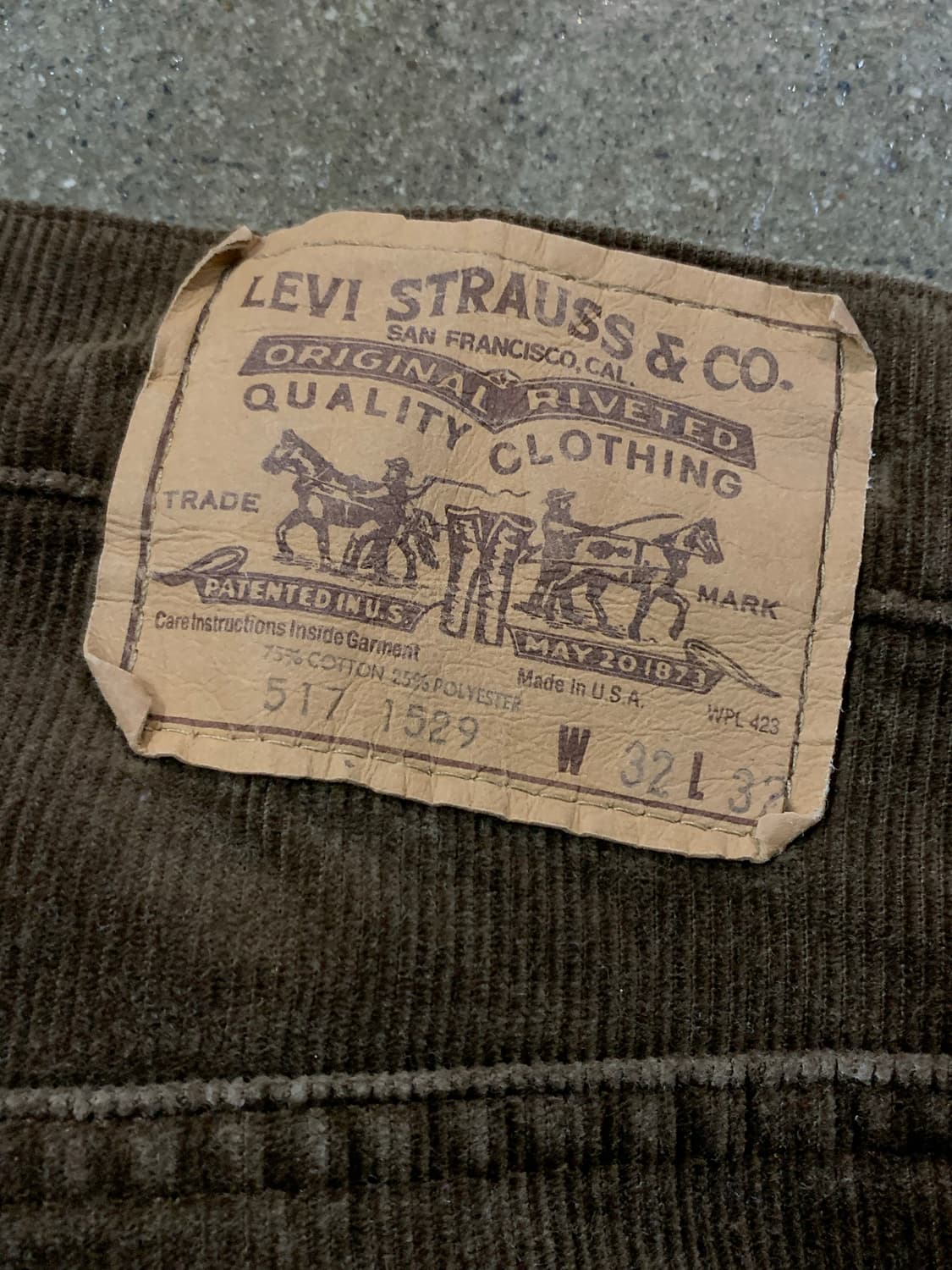 80s 리바이스 517 코듀로이 팬츠 (32X32) 상품이미지7