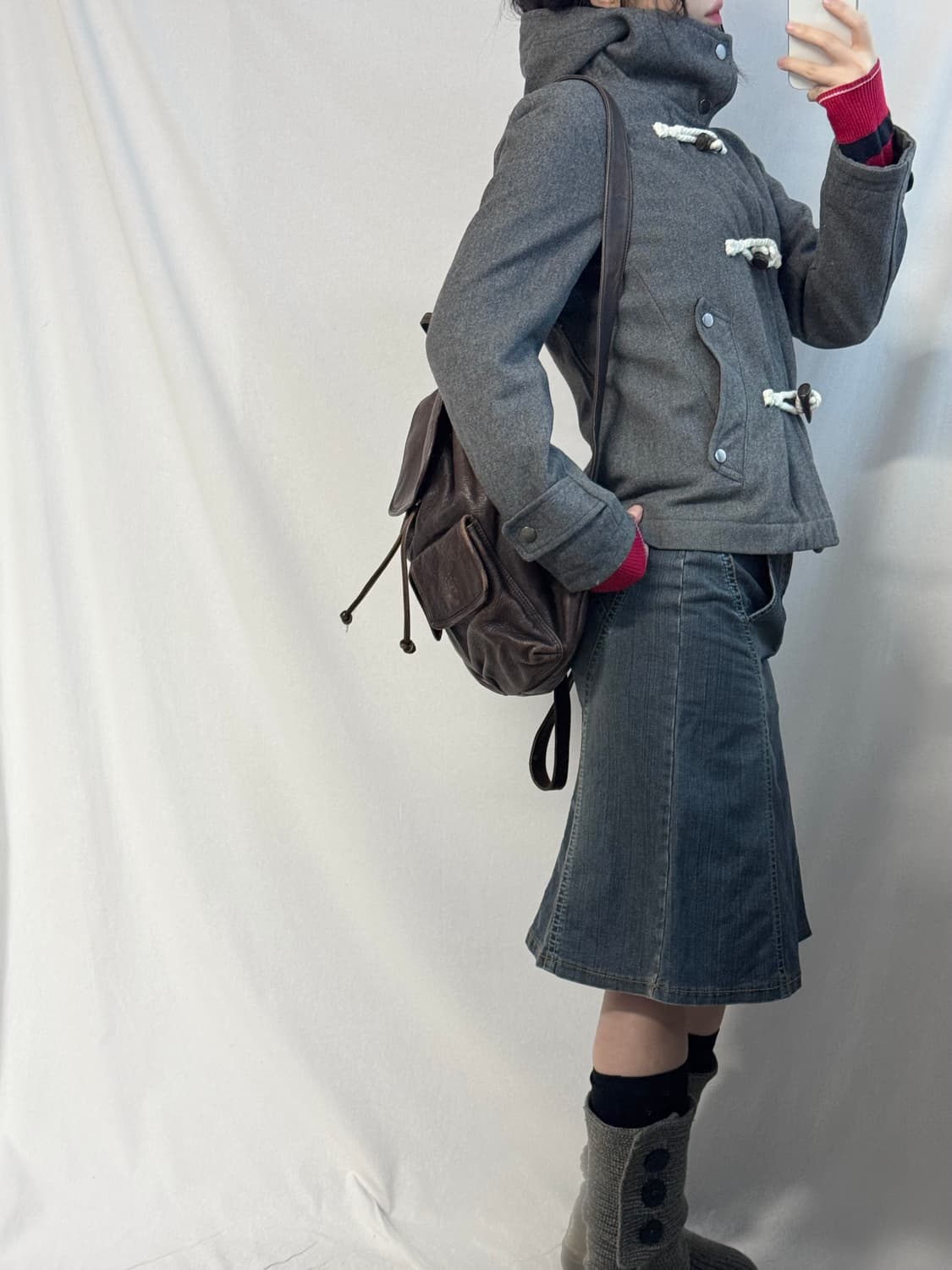 후디드 울 더플 코트  상품이미지6