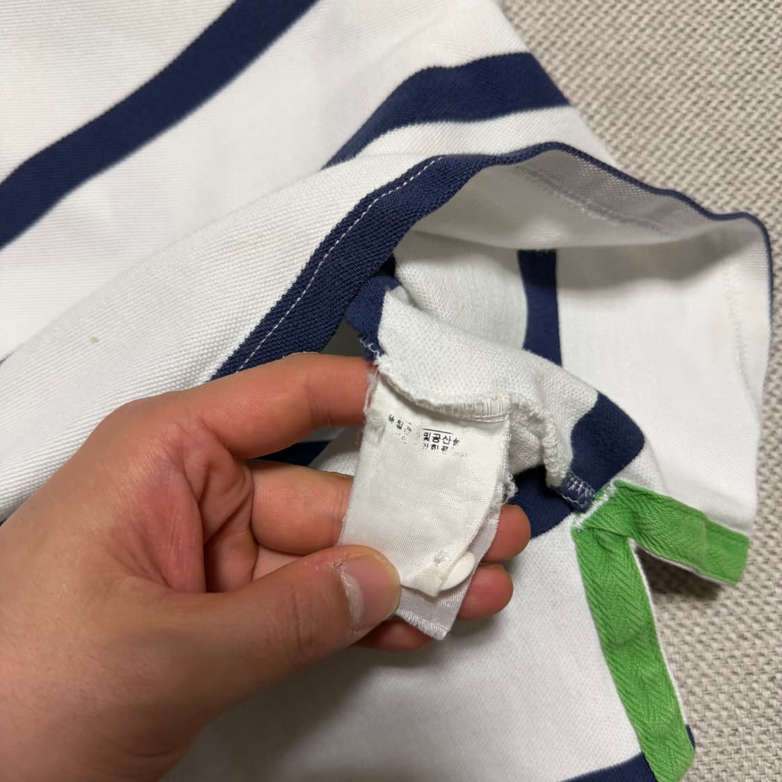 폴로 랄프로렌 커스텀핏 스트라이프 반팔 카라티 상품이미지3