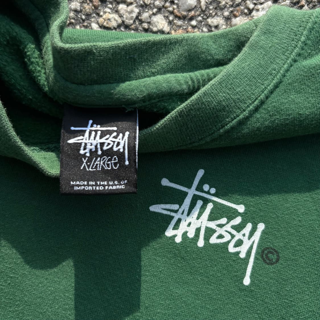 STUSSY 스투시 스탁로고 그린 스웻 셔츠 상품이미지5