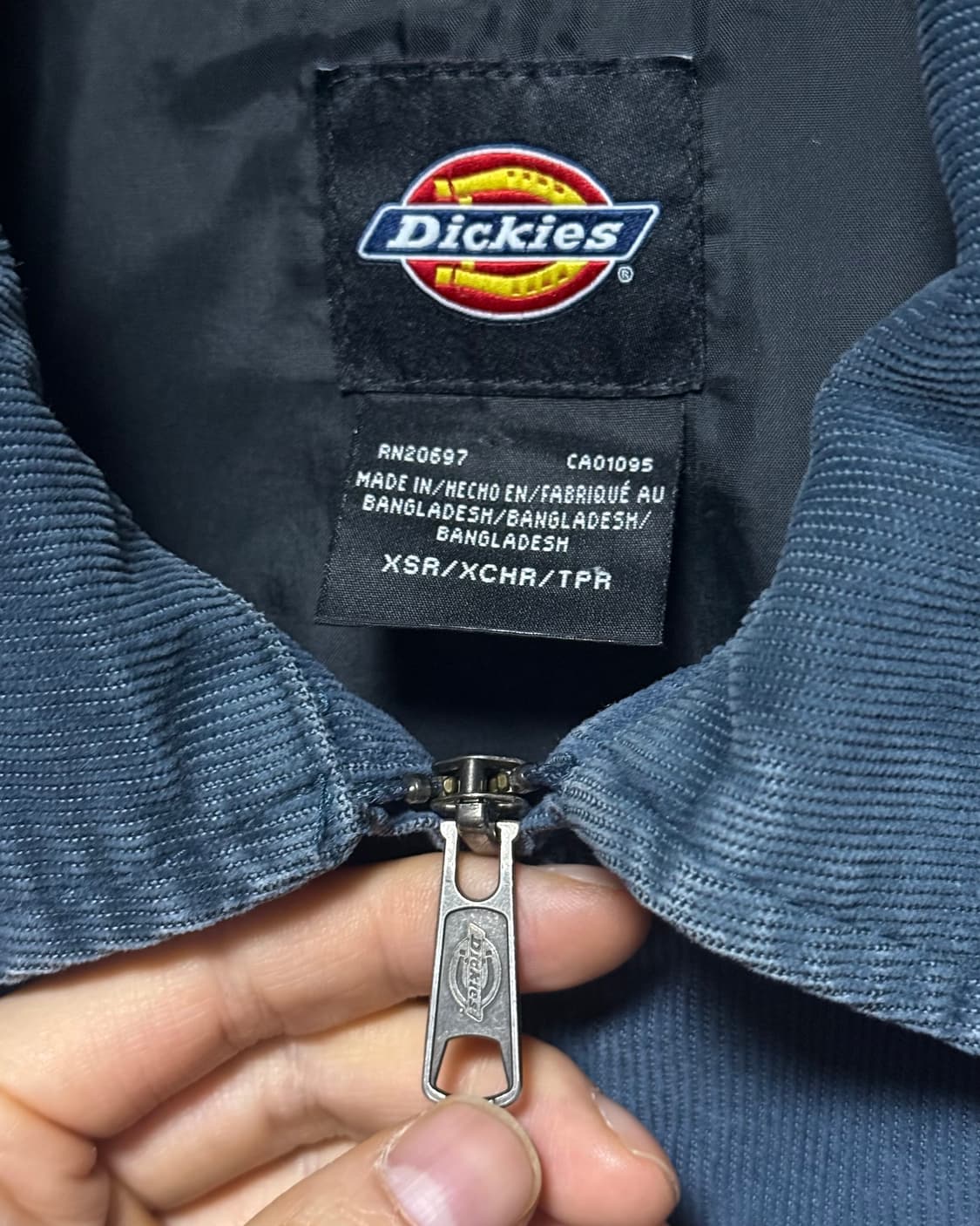 디키즈 블루 하늘 코듀로이 골덴 블루종 봄버 집업 워크 자켓 아이젠하워 상품이미지7