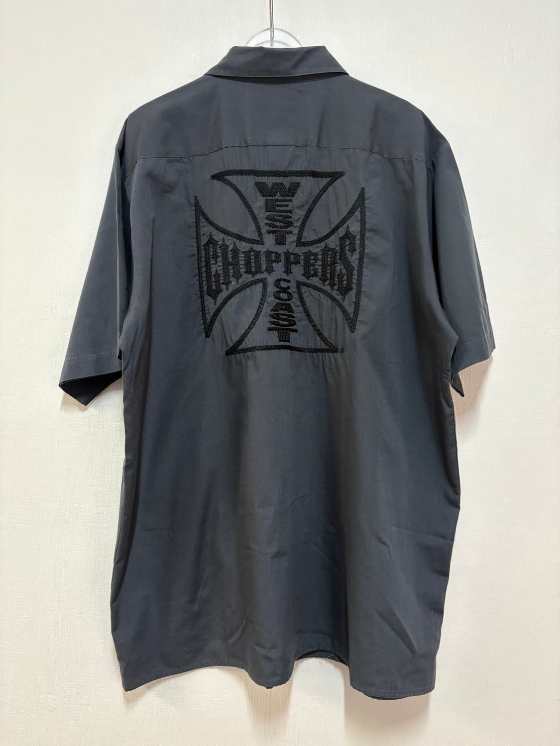 [L] 00's West Coast Choppers 워크 셔츠 그레이 상품이미지2