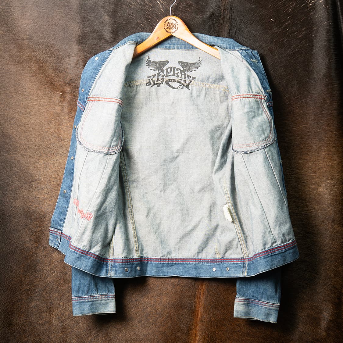 [103] 90s~ 리플레이 REPLAY 드래곤프린팅 데님 트러커 자켓  상품이미지10
