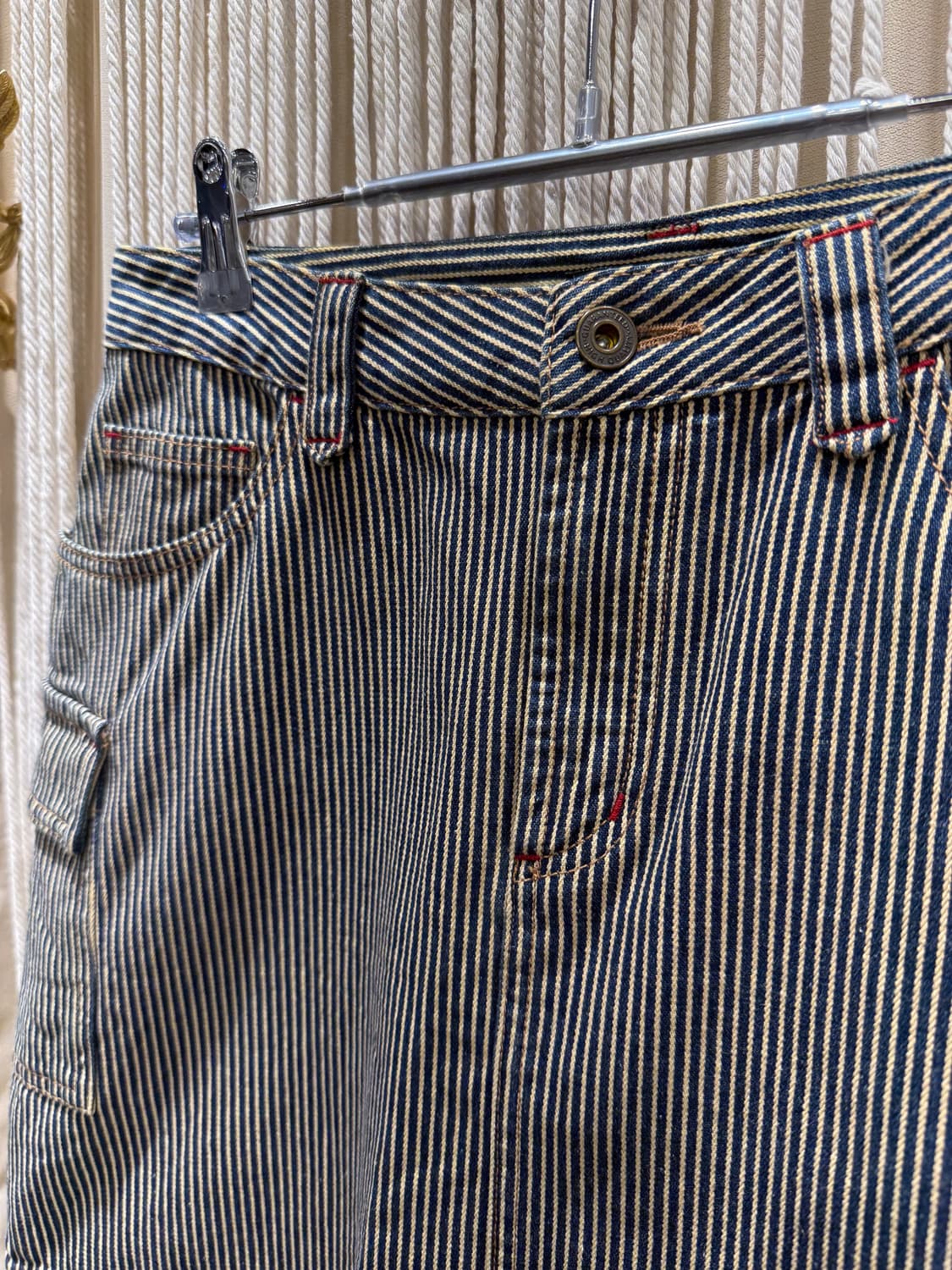 Striped Pocket Denim Skirt 0079 상품이미지3