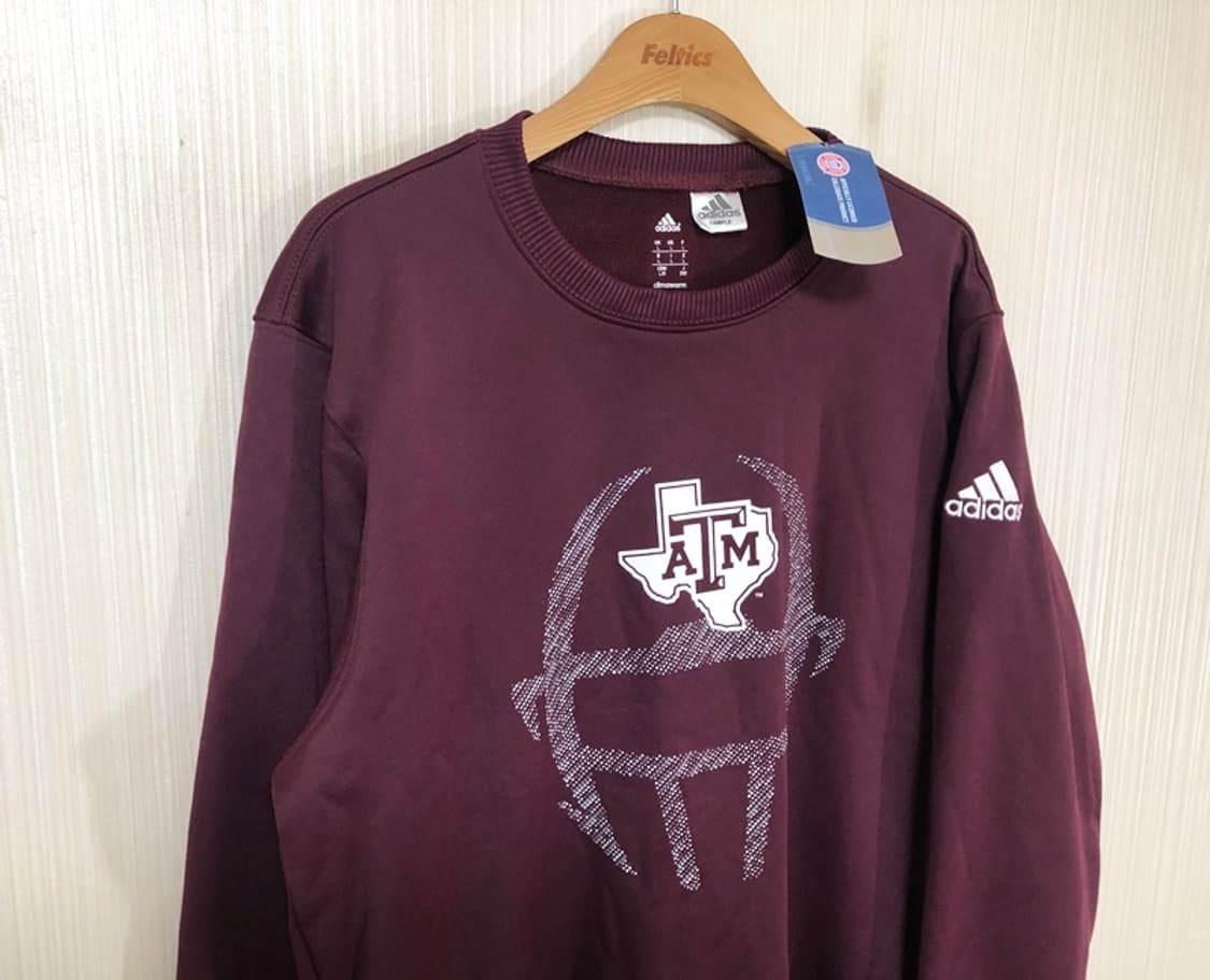 아디다스 텍사스 A&M애기스 풋볼팀 스웨트셔츠/맨투맨 L(해외) 상품이미지5