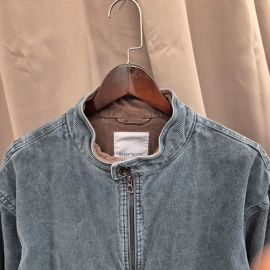 시리즈 피그코팅 코듀로이 스탠드칼라 집업 점퍼 100 상품이미지2