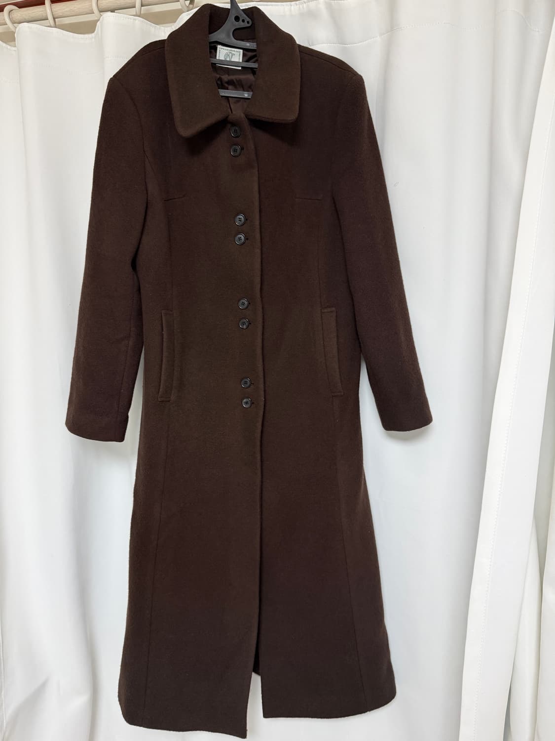 [노컨텐츠] 클래식 롱 코트 다크브라운 상품이미지4