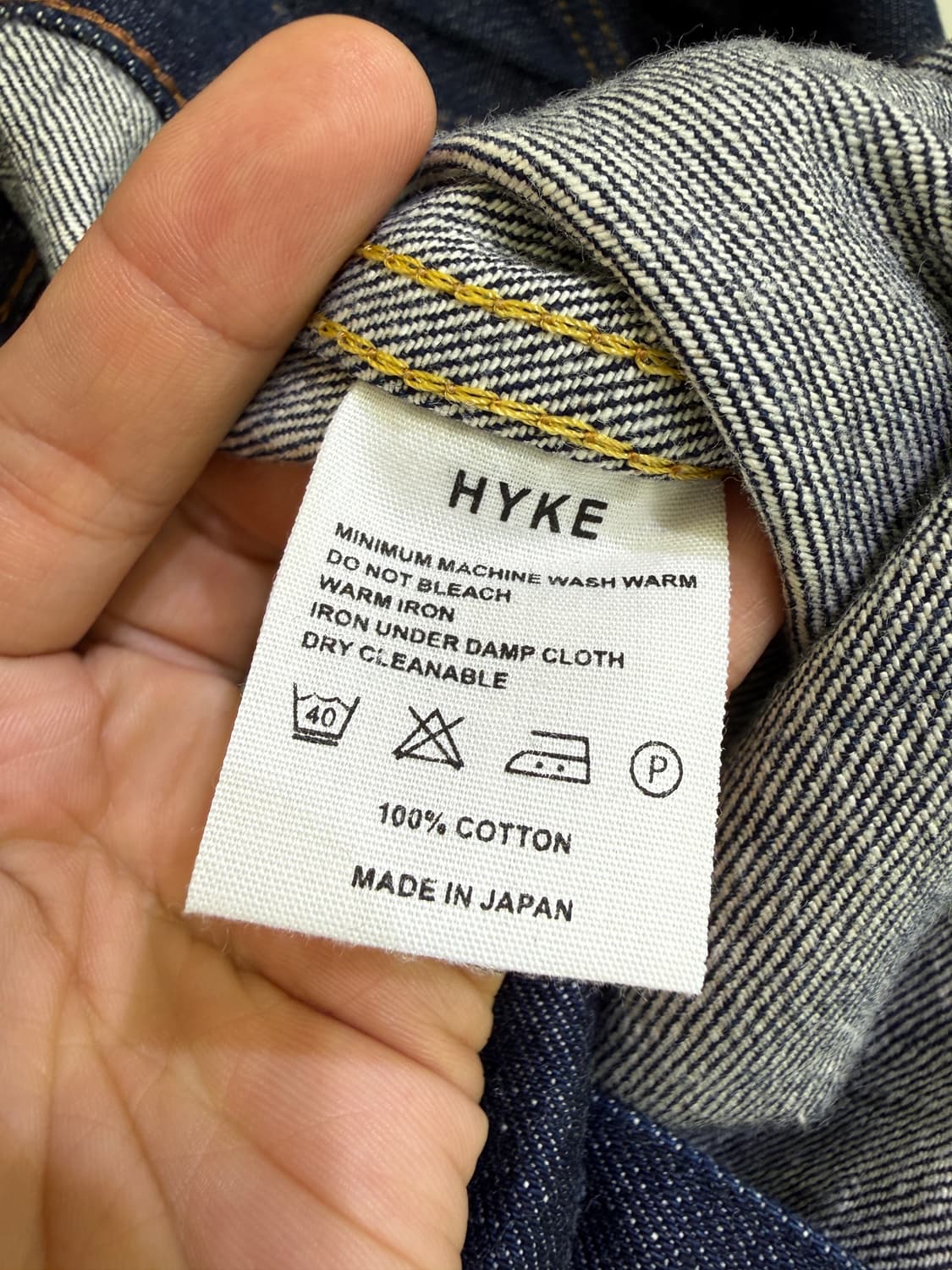 HYKE (Made in Japan) 데님 트러커 자켓  상품이미지7