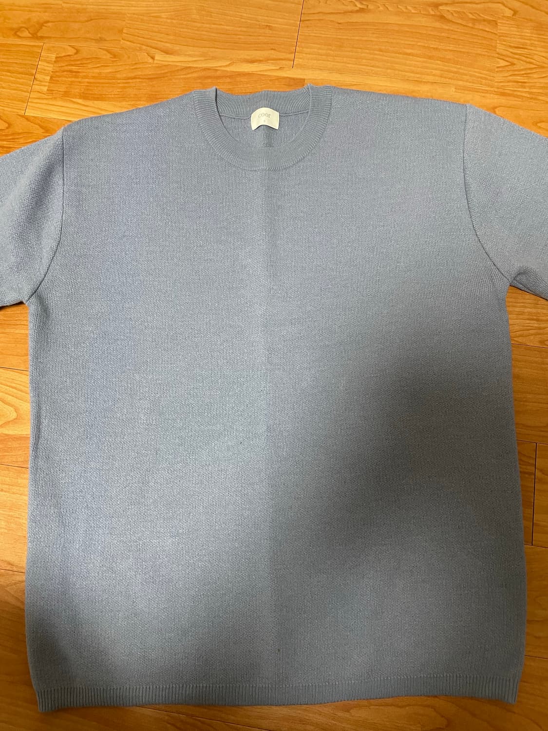 쿠어 탑필 울 라운드 니트 (블루그레이 S) 상품이미지1