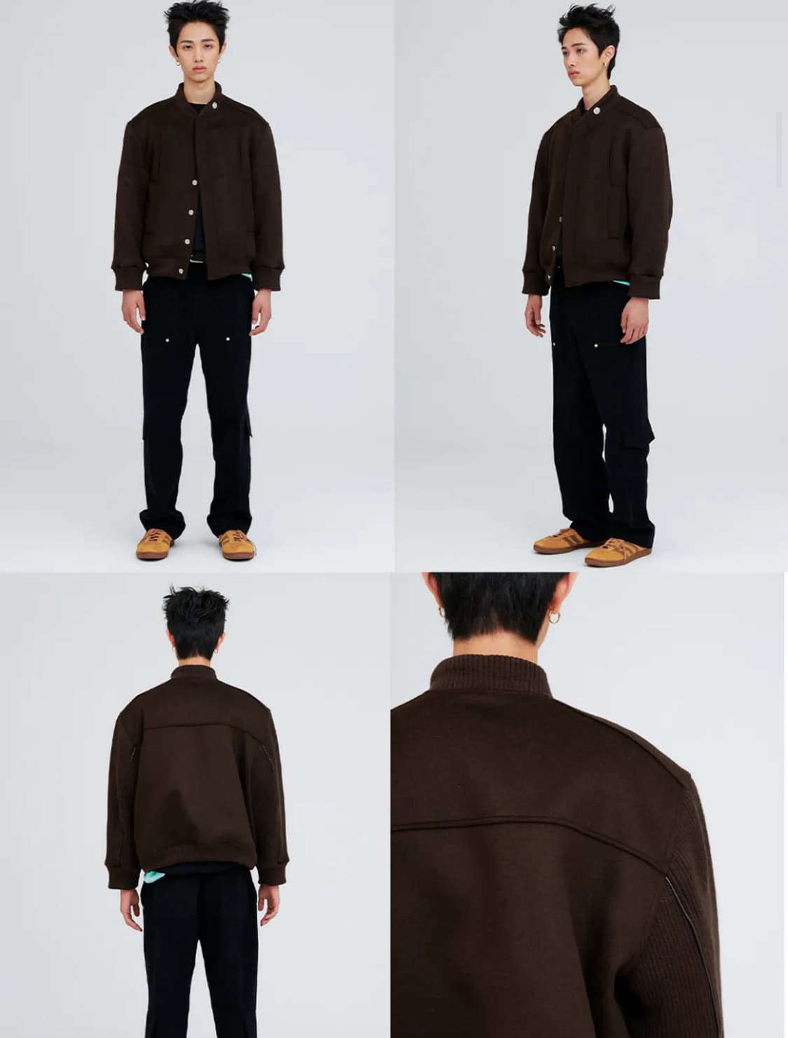 애니타임로릭 Tulip Varsity Jacket- Brown 상품이미지2