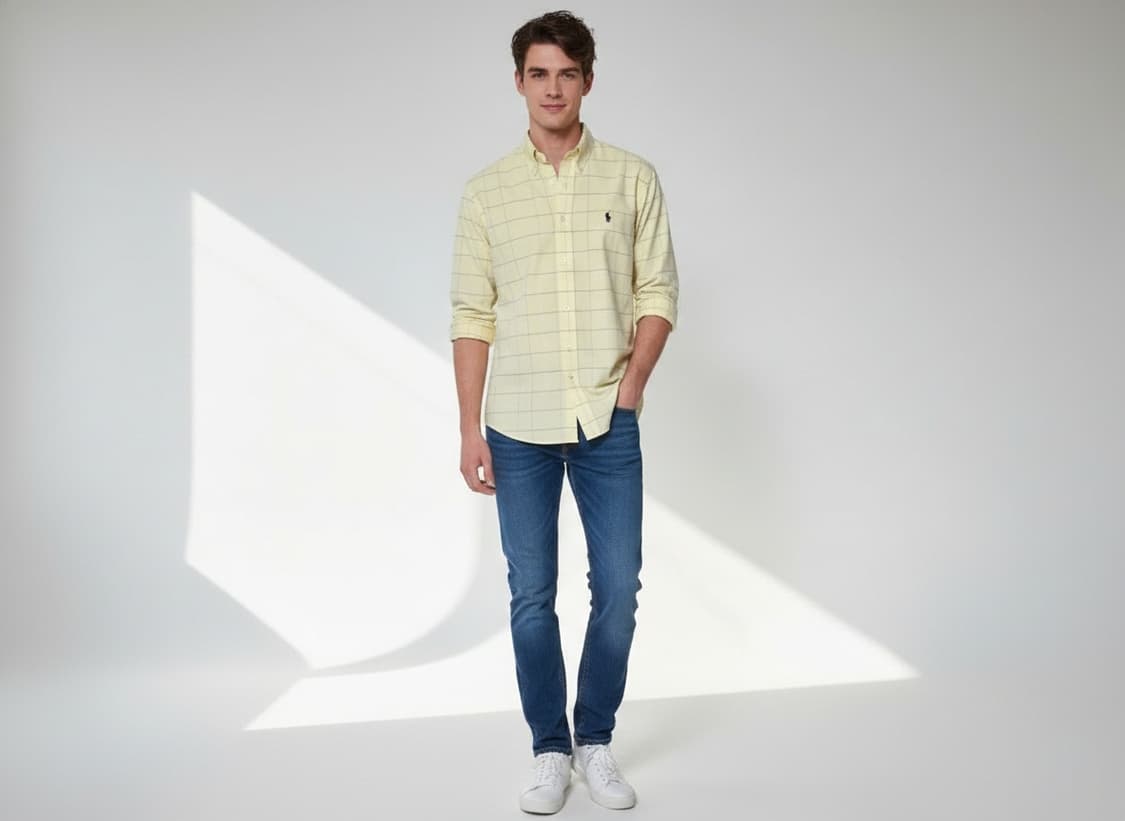 민트급 폴로 랄프로렌 레몬 윈도우체크 셔츠 (아메카지 스타일) 상품이미지2