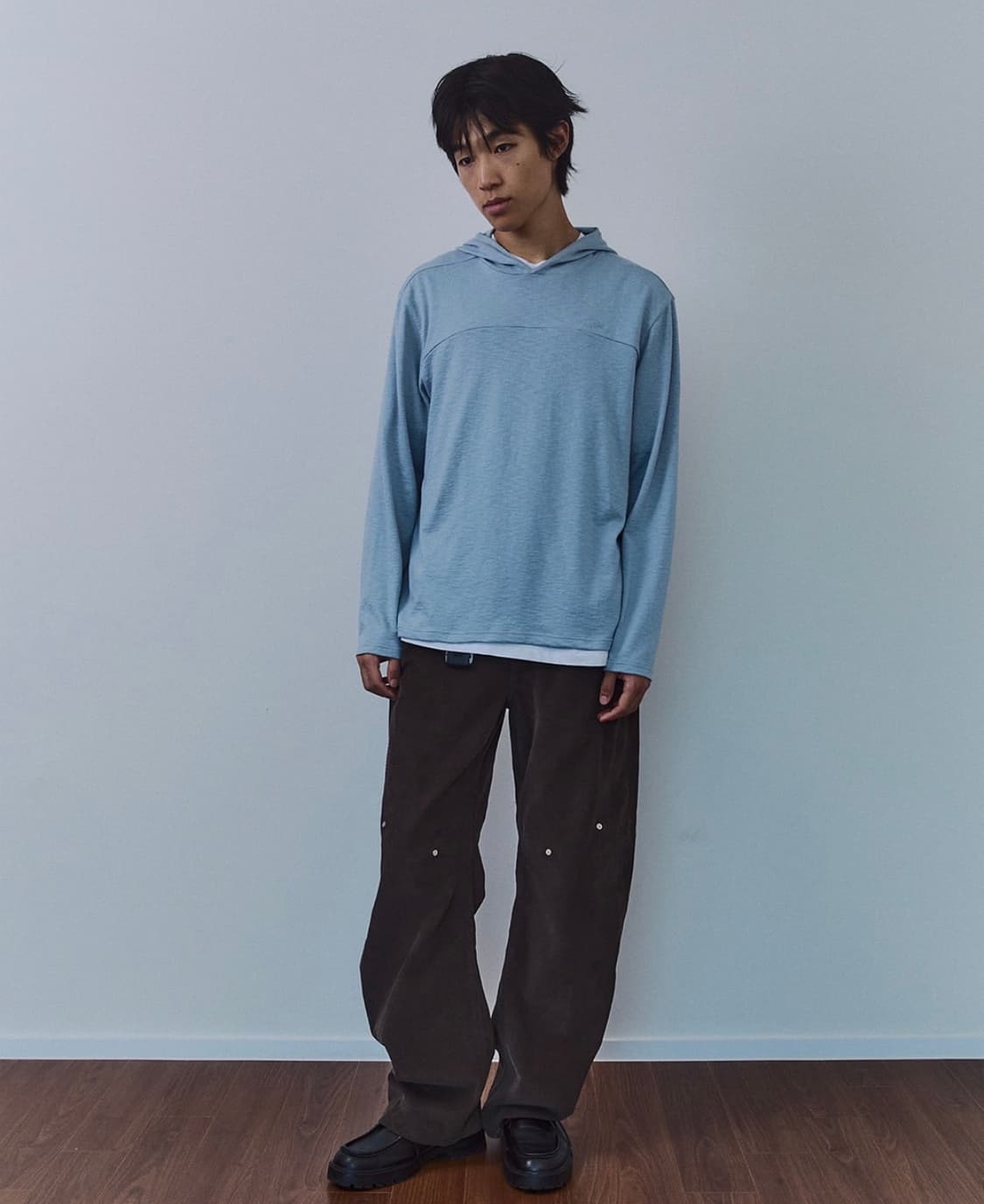 Kijun 이너 후드 더스티블루 L 상품이미지2