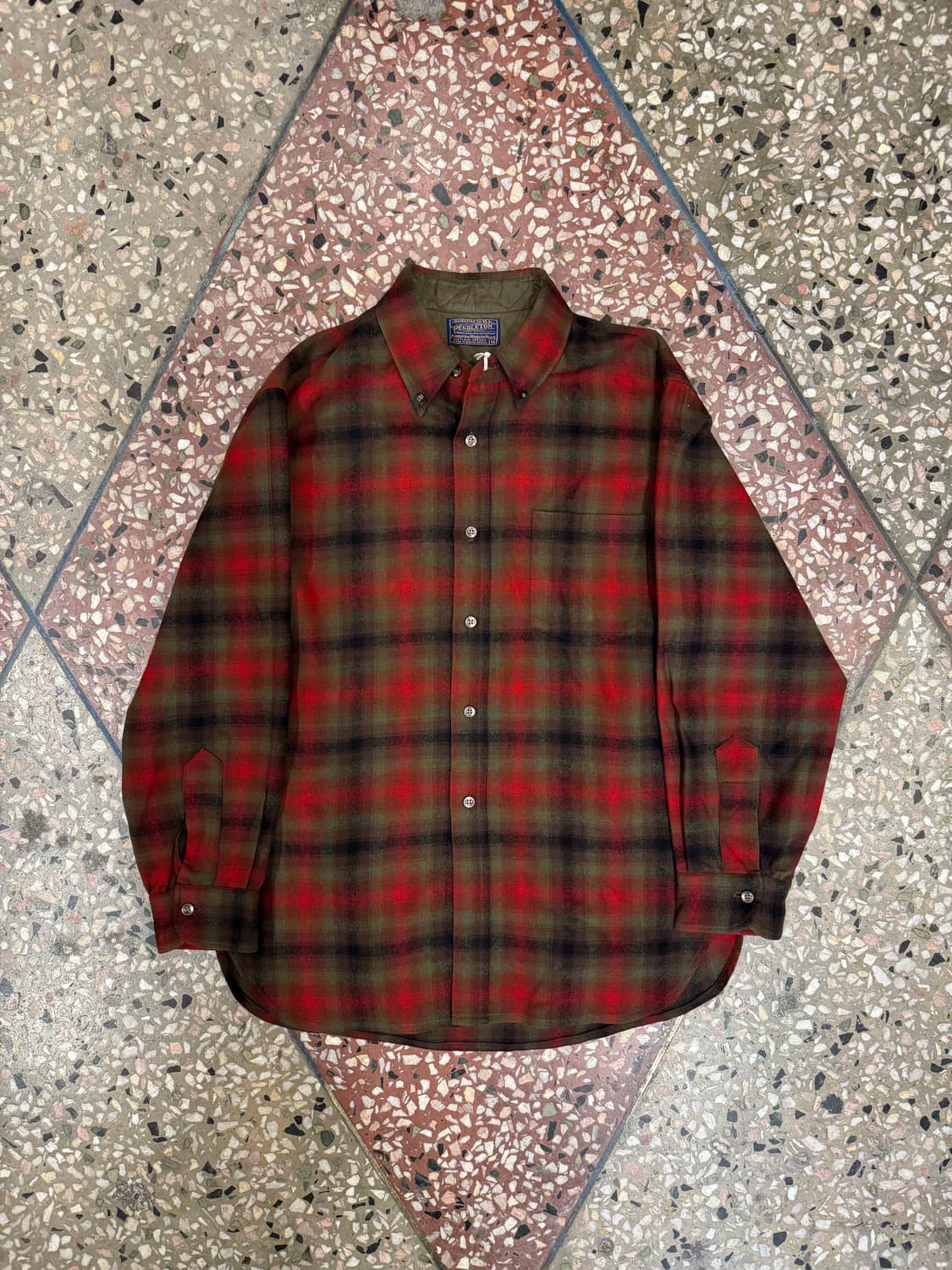 50s 펜들턴 옴브레 로지 셔츠 (M) 상품이미지1