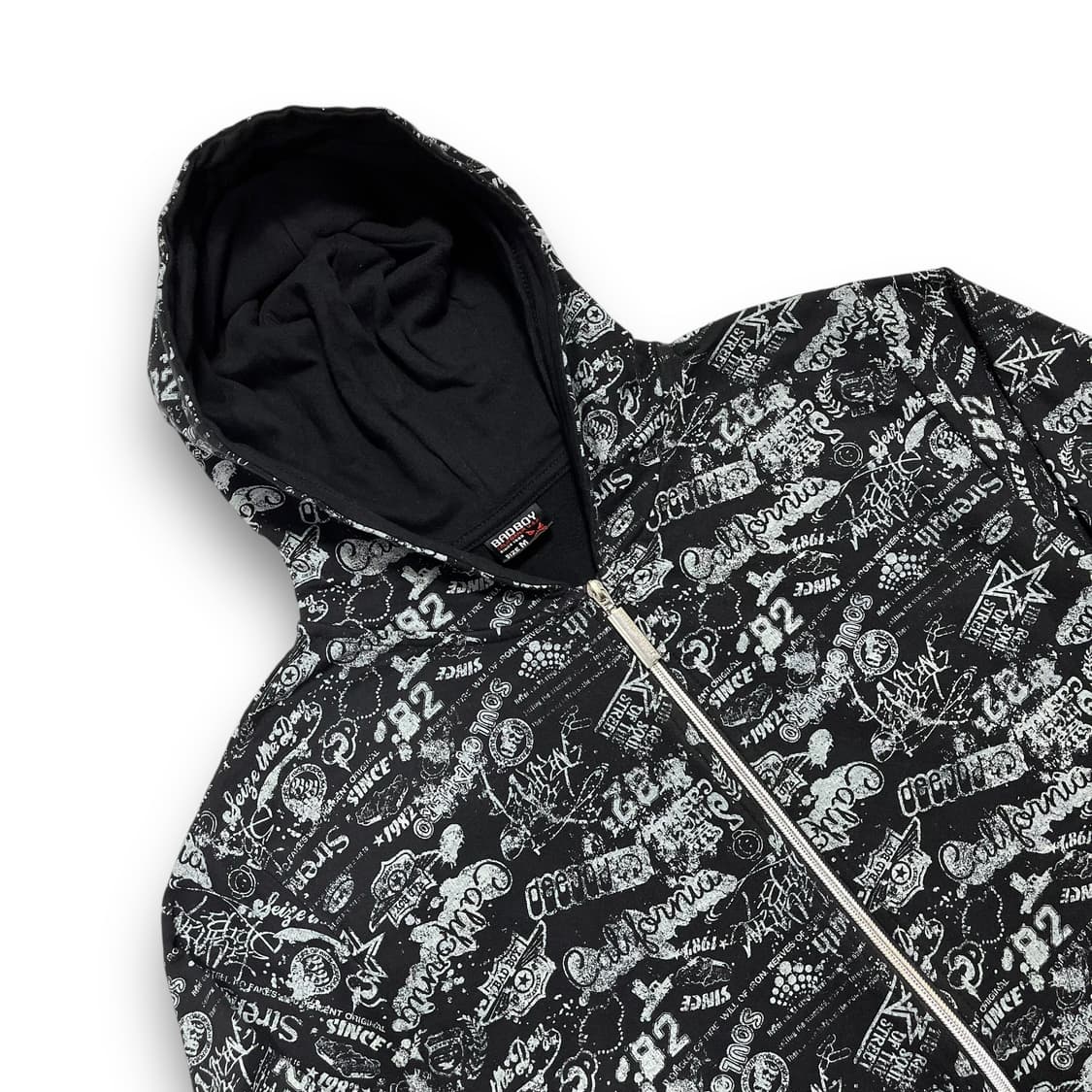 배드보이 00s 크레이지 레터링 펑크 빈티지 후디 집업 상품이미지4