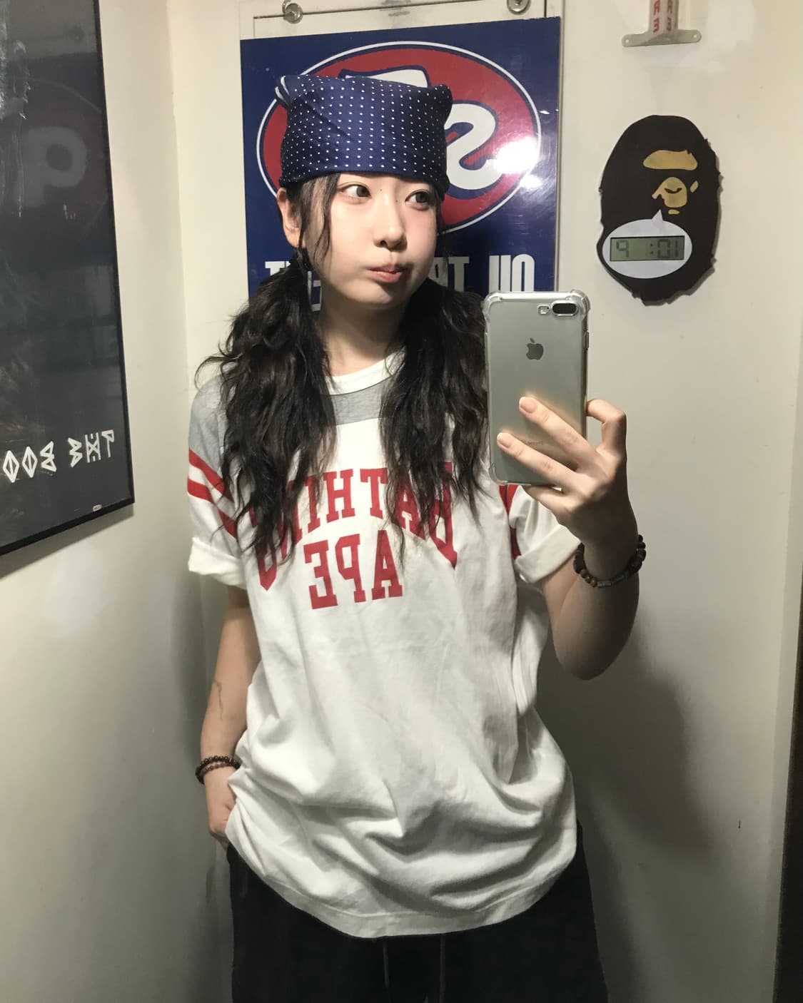 베이프 프린팅 풋볼 반팔 티셔츠 상품이미지2