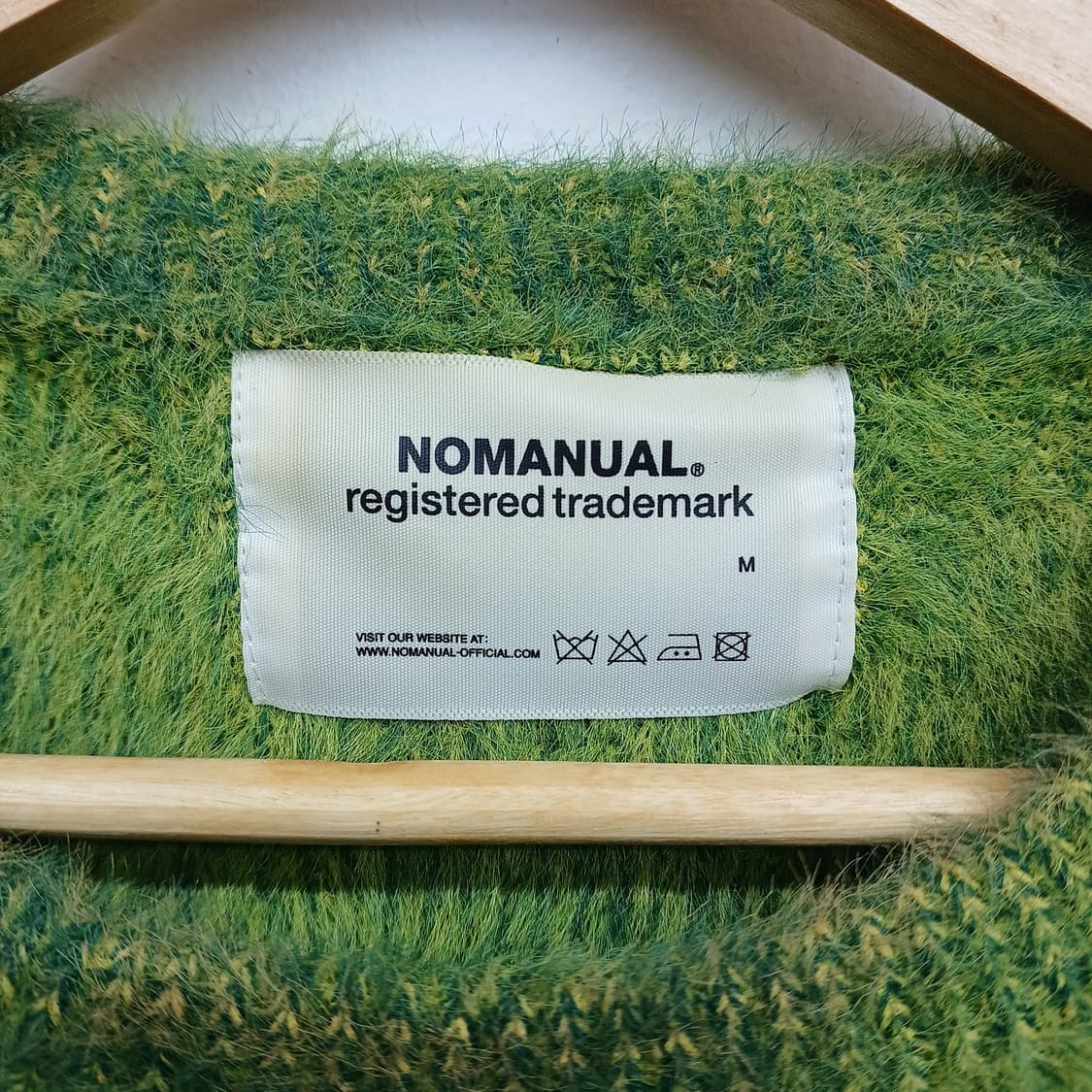 노메뉴얼 헤어리 벌룬 니트 그린 M 상품이미지3