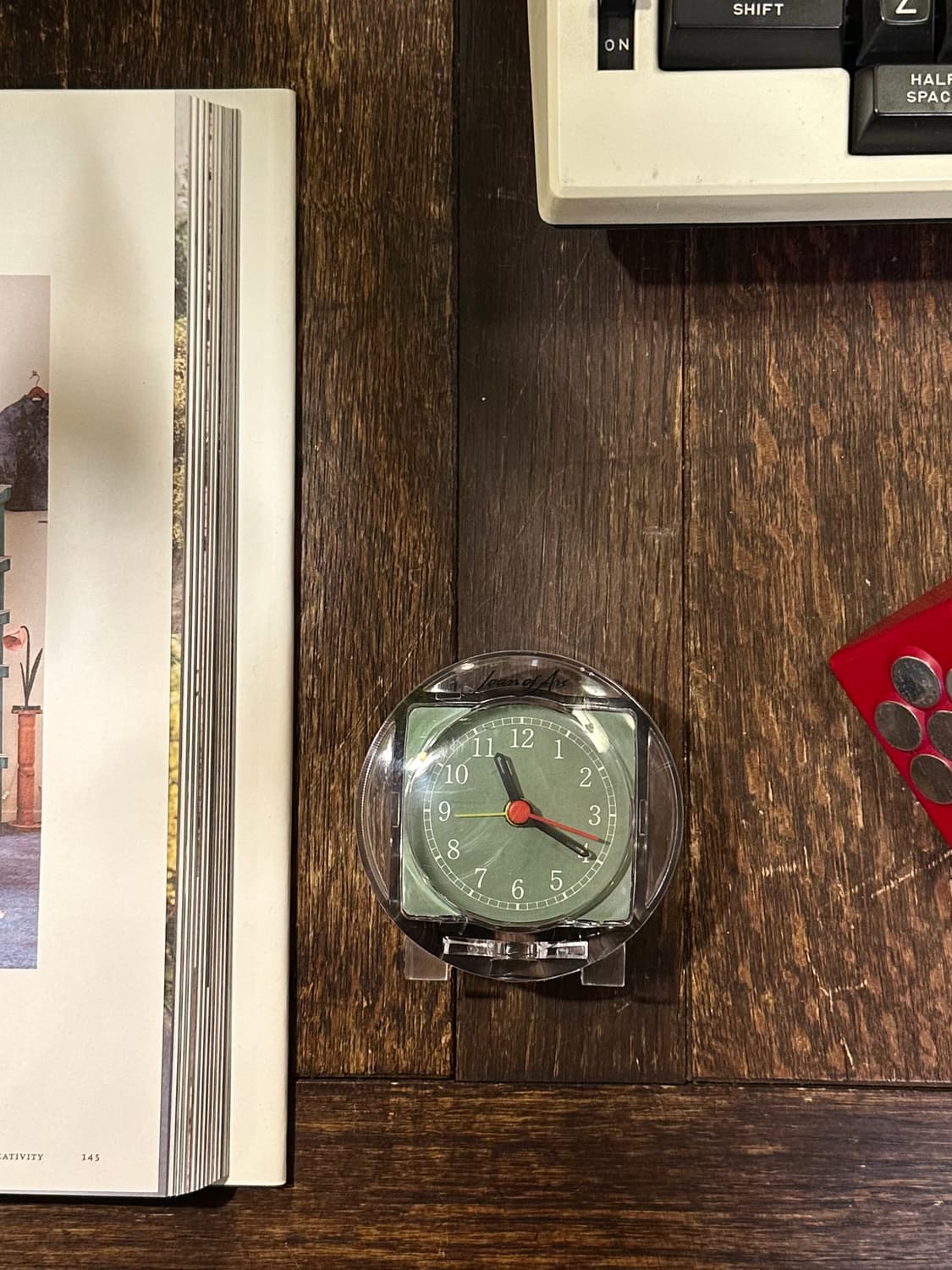 일본 빈티지 여행용 올리브 탁상 알람 시계🫒 상품이미지7