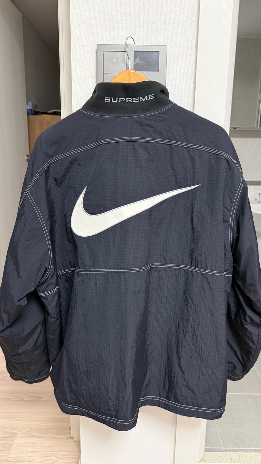 [L] 슈프림 X 나이키 립스탑 풀오버 블랙 상품이미지7