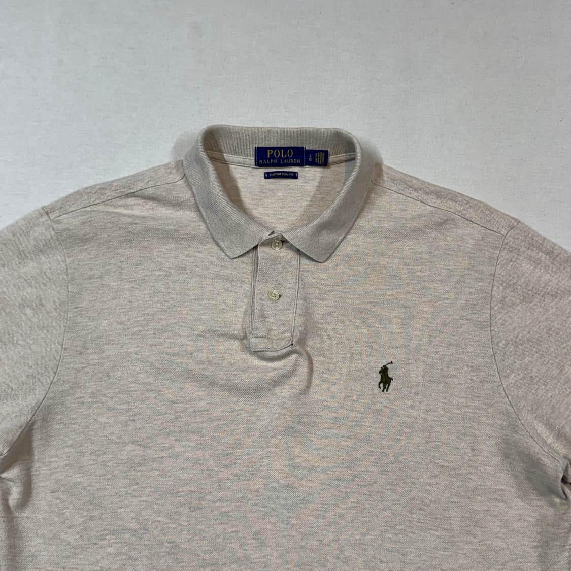 L) 폴로 랄프로렌 클래식 오트밀 베이지 반팔 카라티 PK W37 상품이미지3