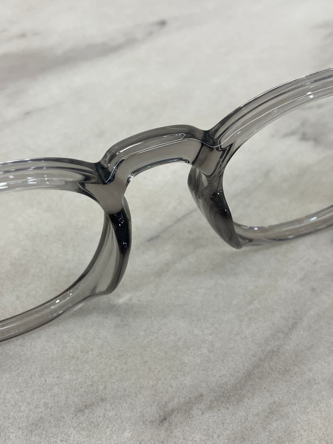 B85 DMN 투명 그레이 웰링턴 뿔테 안경128 상품이미지4