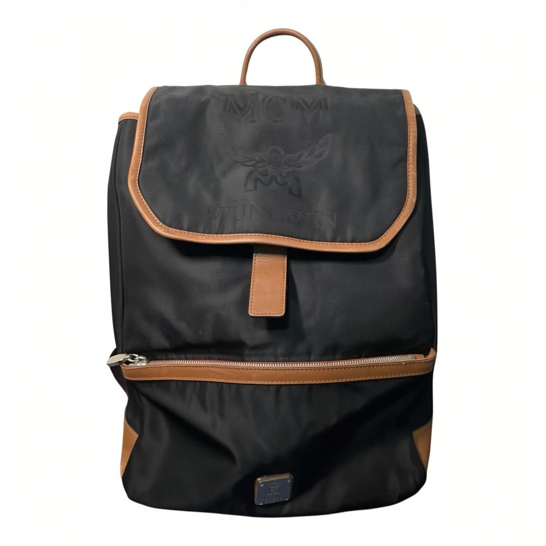 MCM 레더 트리밍 백팩 블랙 2way 데일리 (빈티지) 상품이미지1