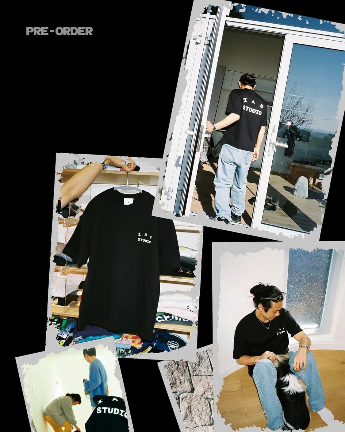 [M]아이앱 스튜디오 티셔츠 블랙 화이트 상품이미지3