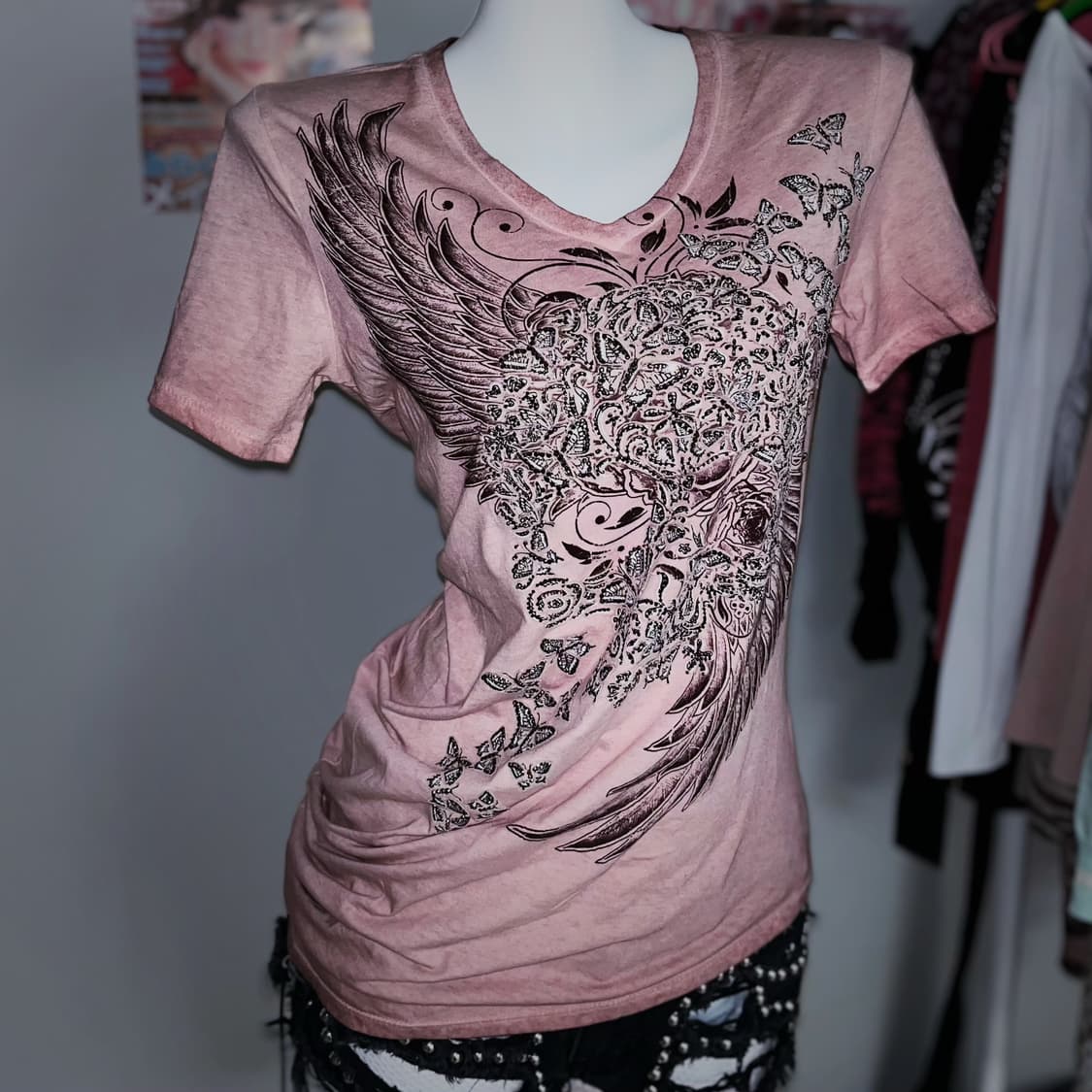 Buckaroo Punk Y2K 그런지 공겜여주 언발 반팔티 XS 상품이미지2