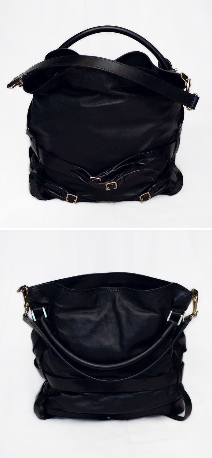 버버리 고스포드 블랙 나파레더 벨티드 2웨이 호보백 상품이미지3