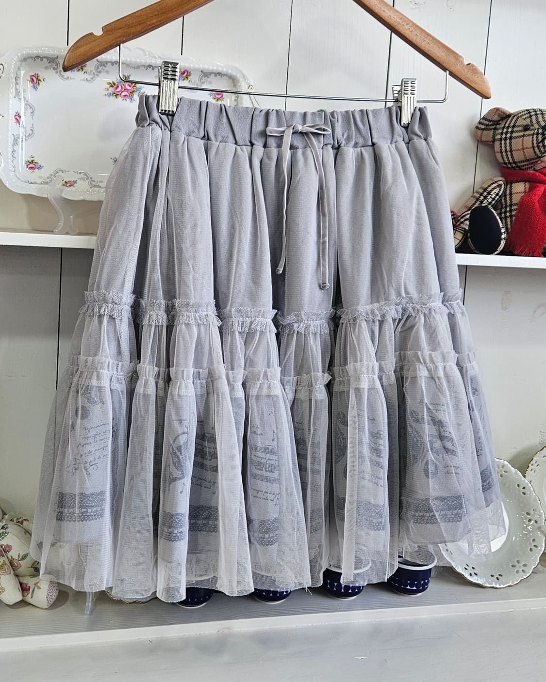 (Axes Femme) 레이스 튤 레이어드 스커트 상품이미지2