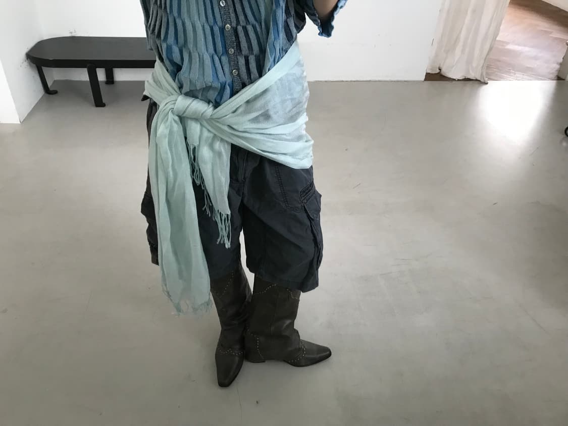 vintage sky-blue muffler 상품이미지3