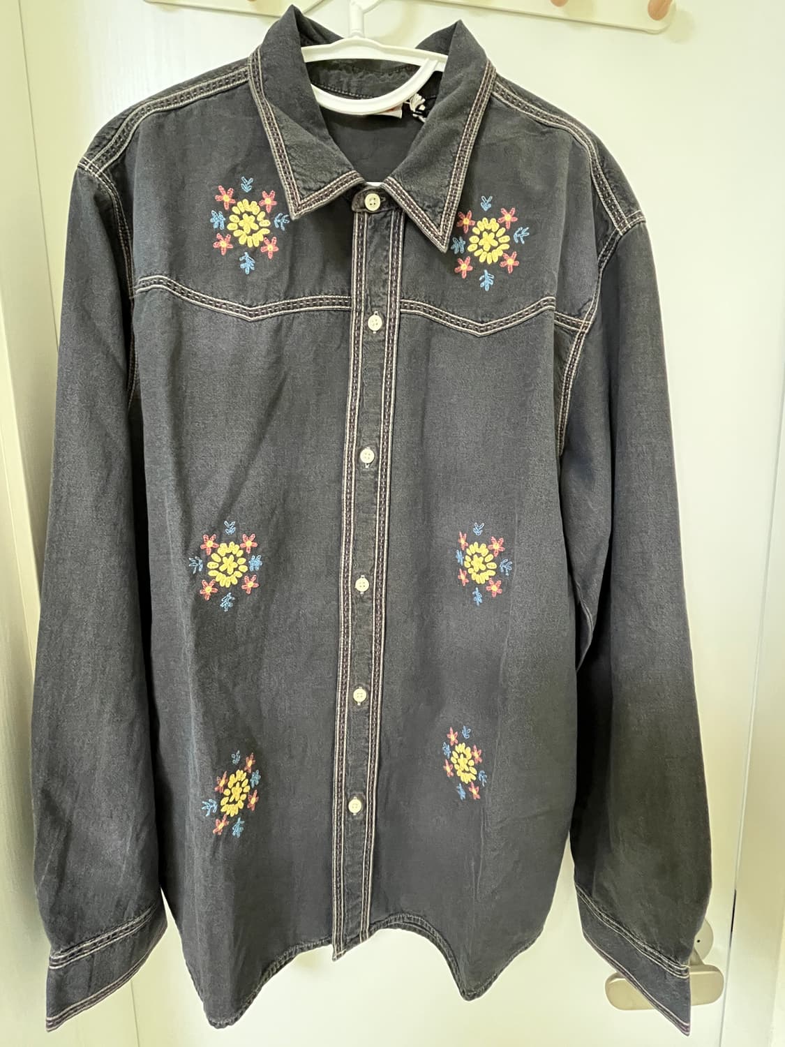 리바이스빈티지클로딩 LVC ROCKERS 샴브레이 블랙아트 L사이즈 상품이미지1