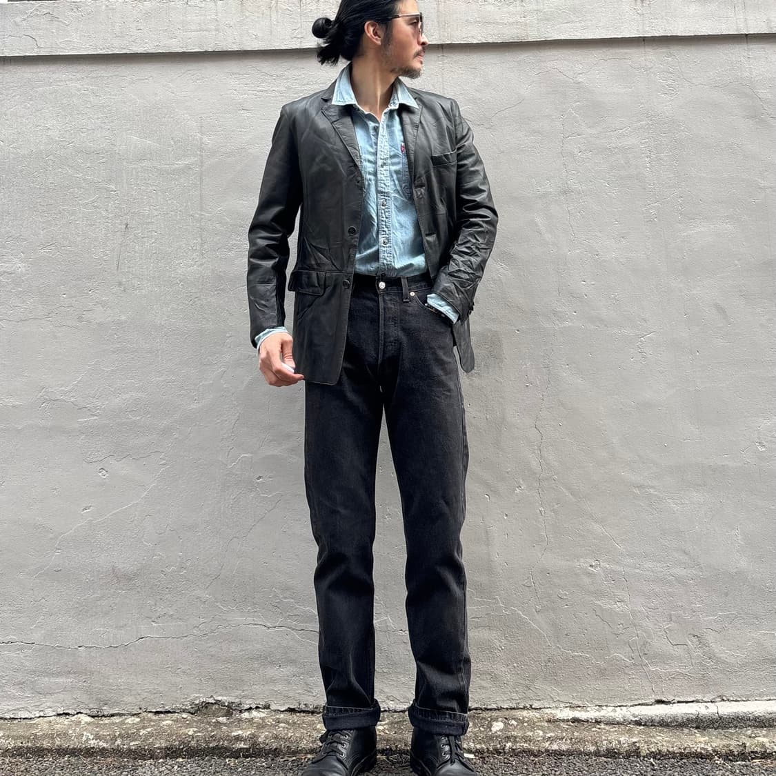 꼼샤이즘 레더 자켓 상품이미지10