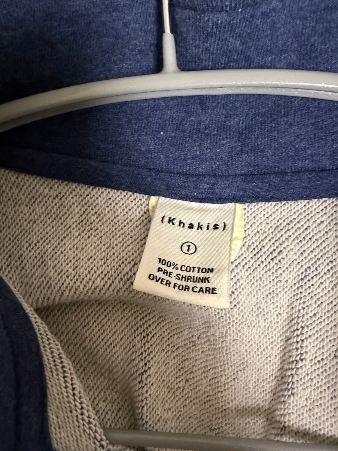 카키스 헤더 하프 집업 풀오버 블루 S사이즈 상품이미지3