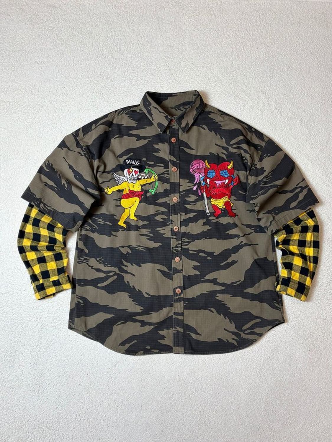 그라피스트 만지 립스탑 타이거 패턴 셔츠 PN7332 상품이미지1