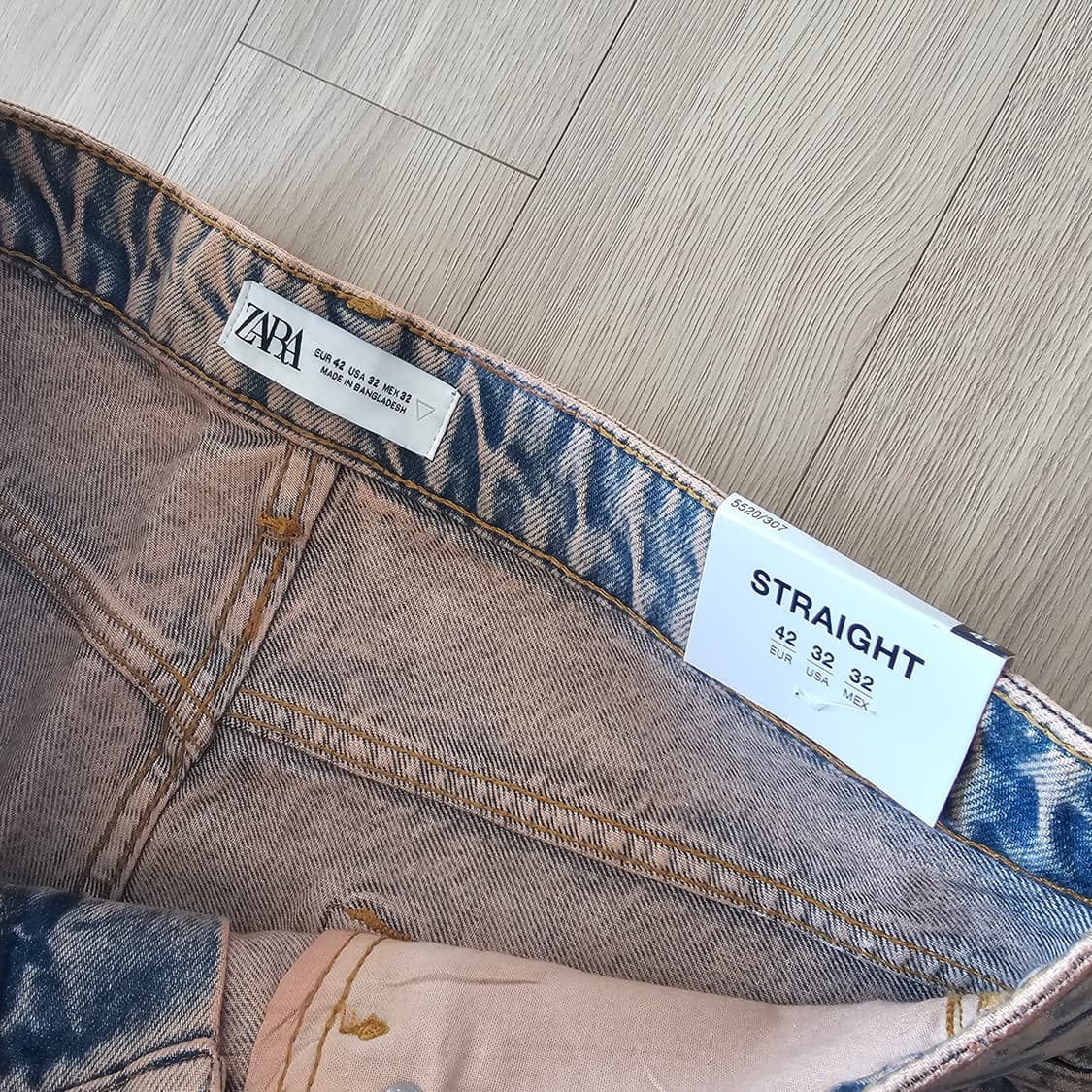 42 새제품) 자라 메탈릭 이펙트 코팅 진 청바지 체감 33 34 43 상품이미지5