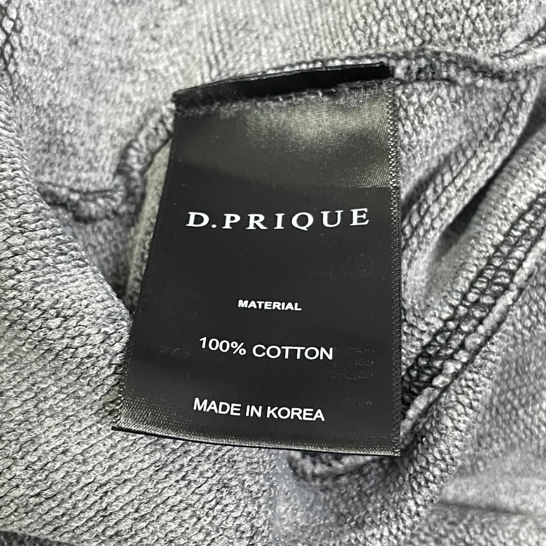 L D.PRIQUE 피그먼트 절개 패턴 오버핏 후드티 상품이미지8