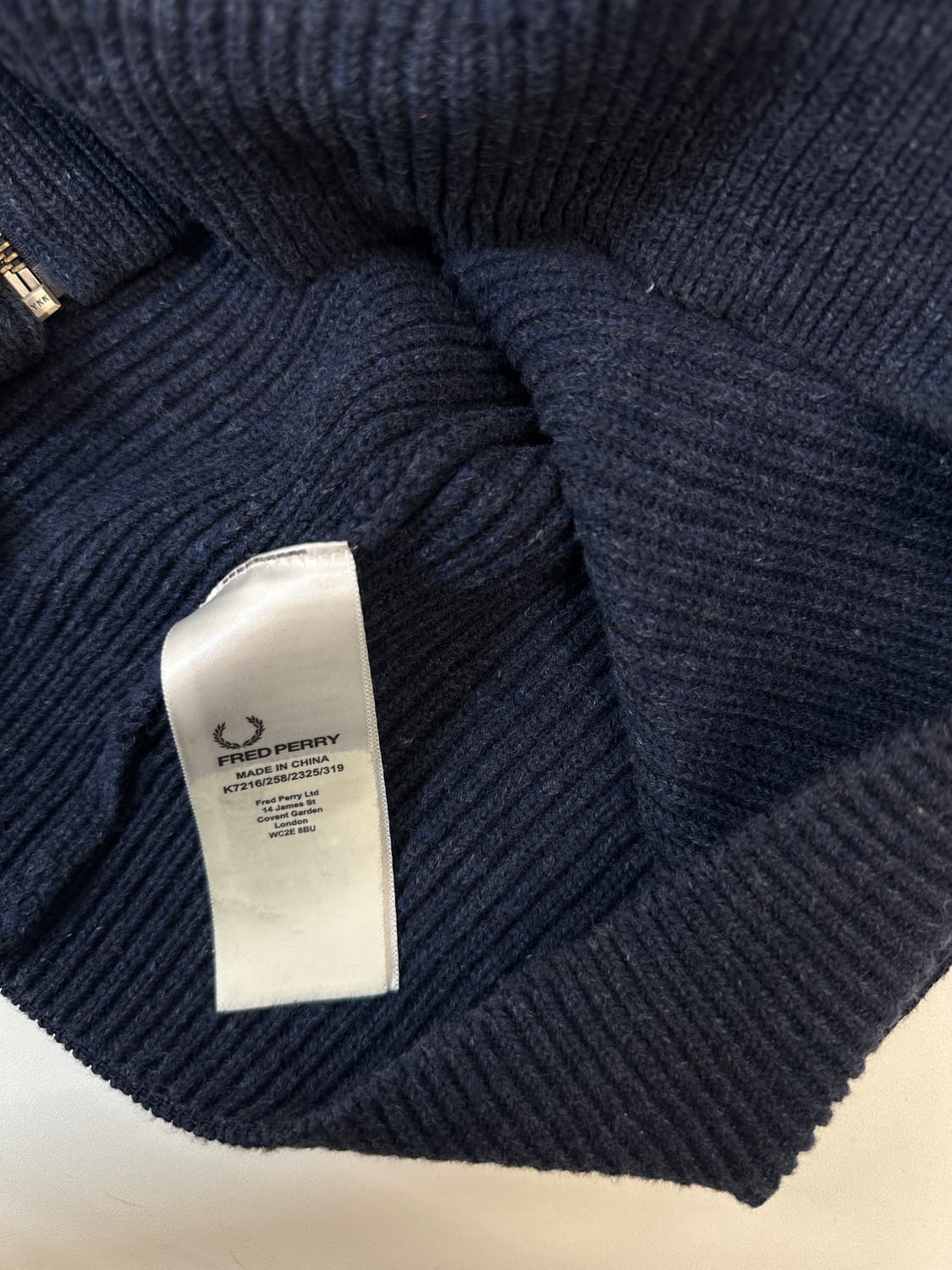 프레드페리 니트 풀집업  상품이미지4