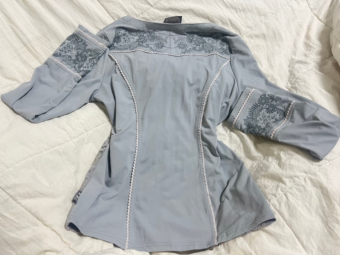 오즈 안젤로 레이스 탑 가디건 상품이미지2