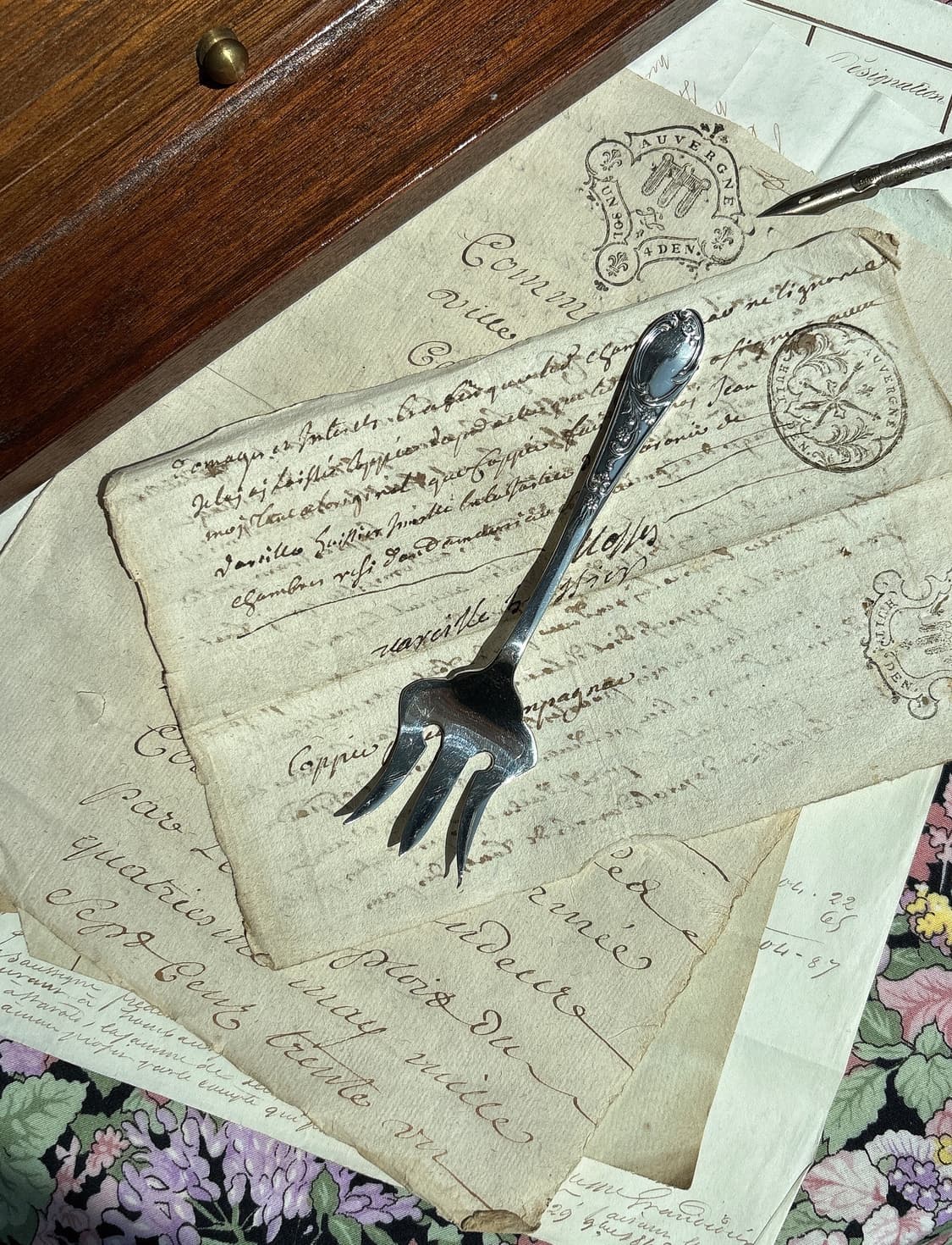 영국 앤틱 실버플레이트 브레드포크 상품이미지1