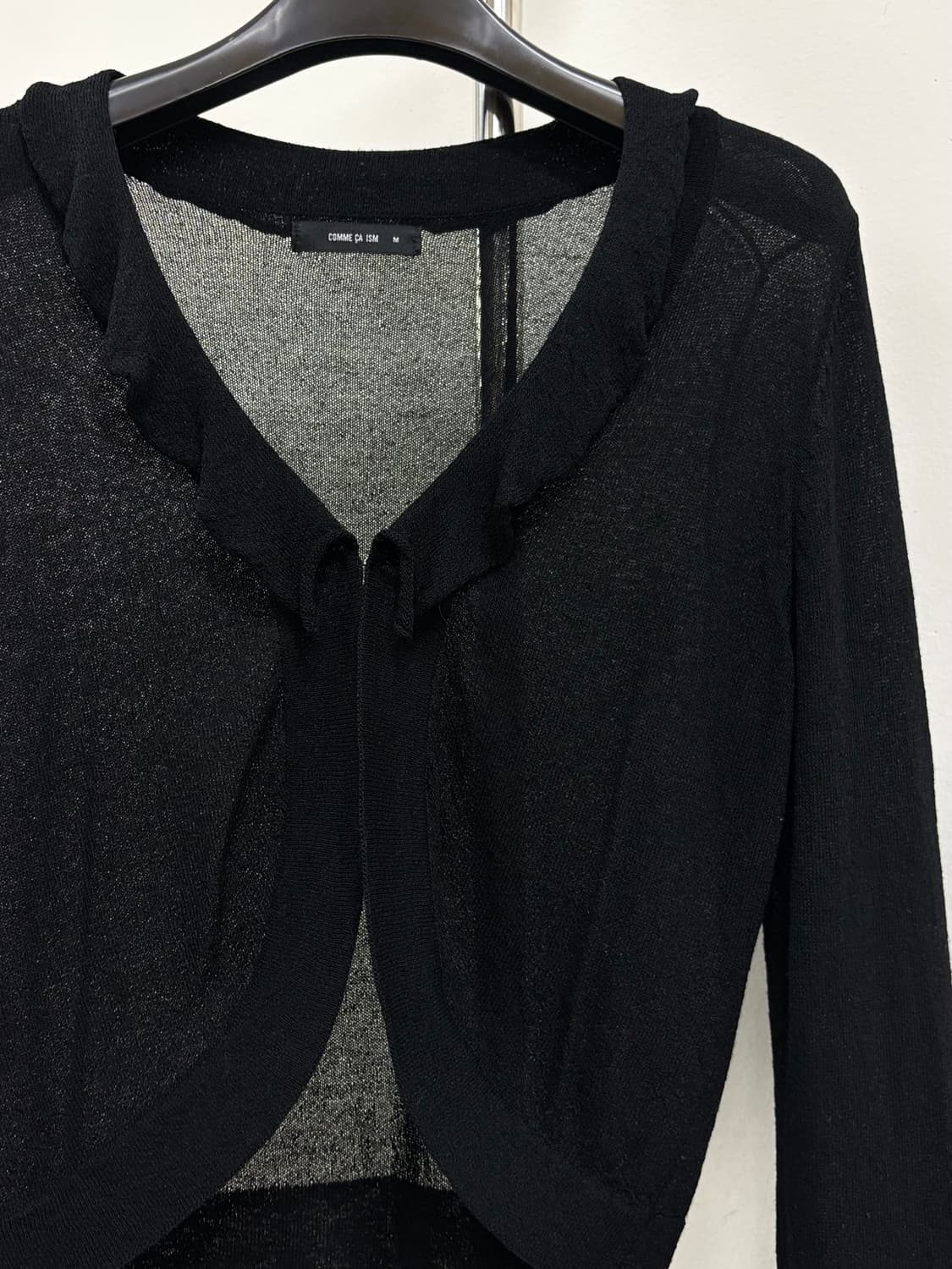 빈티지 블랙 크롭 가디건 상품이미지6