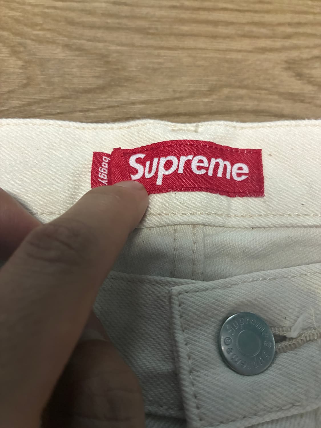 36) 슈프림 배기진 셀비지 데님 내추럴 상품이미지3