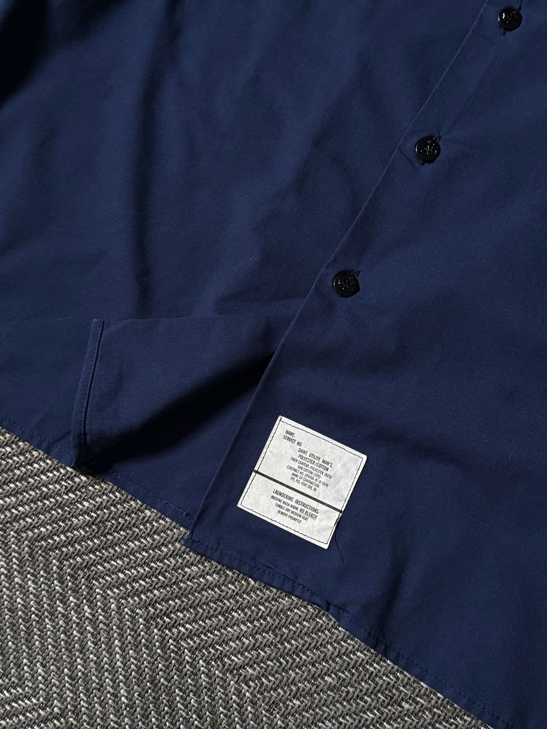 미해군 US NAVY 오리지날 유틸리티 셔츠 (105-110) 상품이미지4
