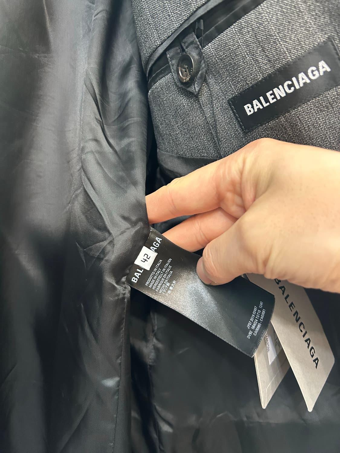 발렌시아가 워시드 체크 블레이저 상품이미지9