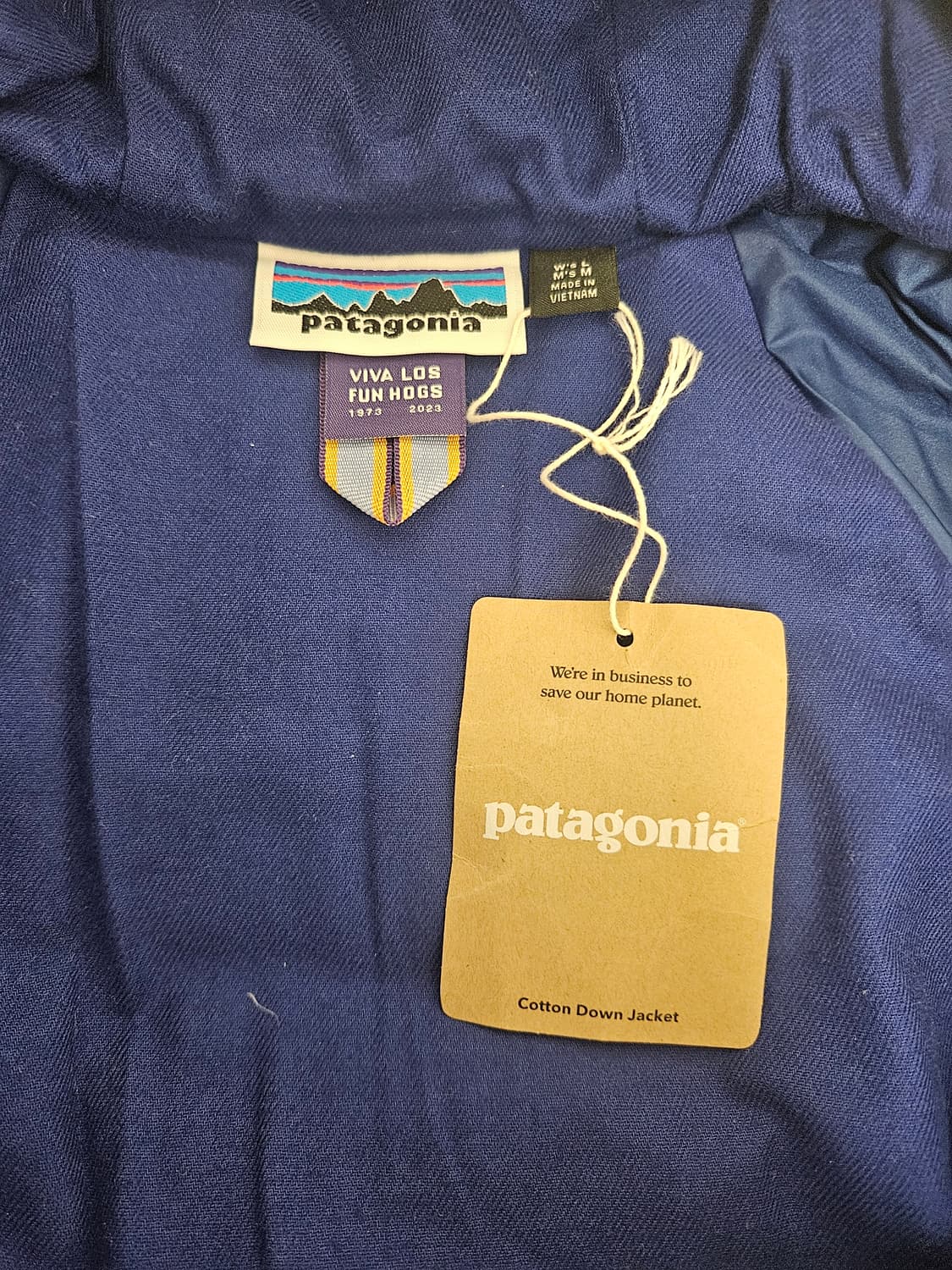 파타고니아 50주년 코튼다운 커런트블루 M 상품이미지3