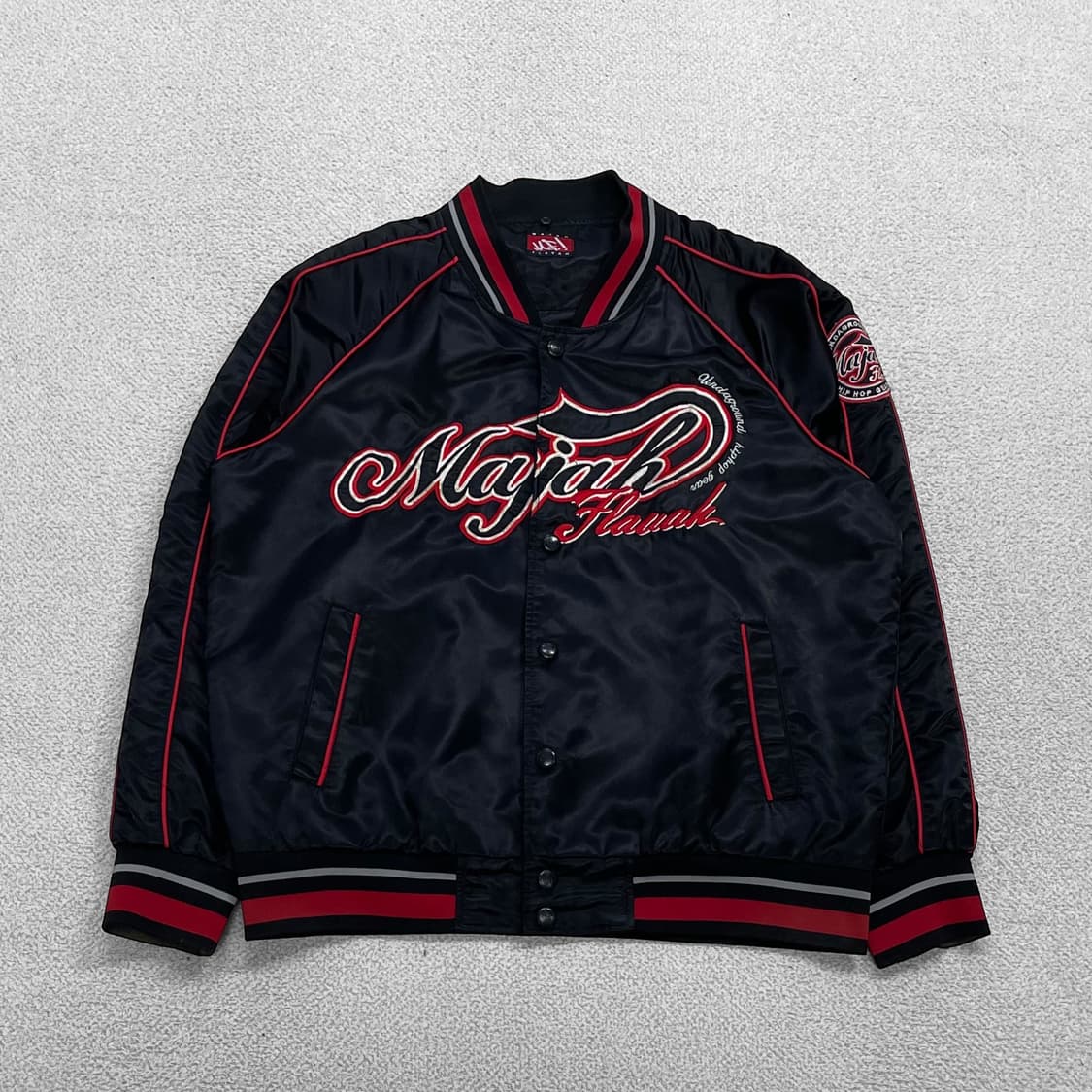 마자플라바 슬러거 로고 베이스볼 자켓 블랙 상품이미지1