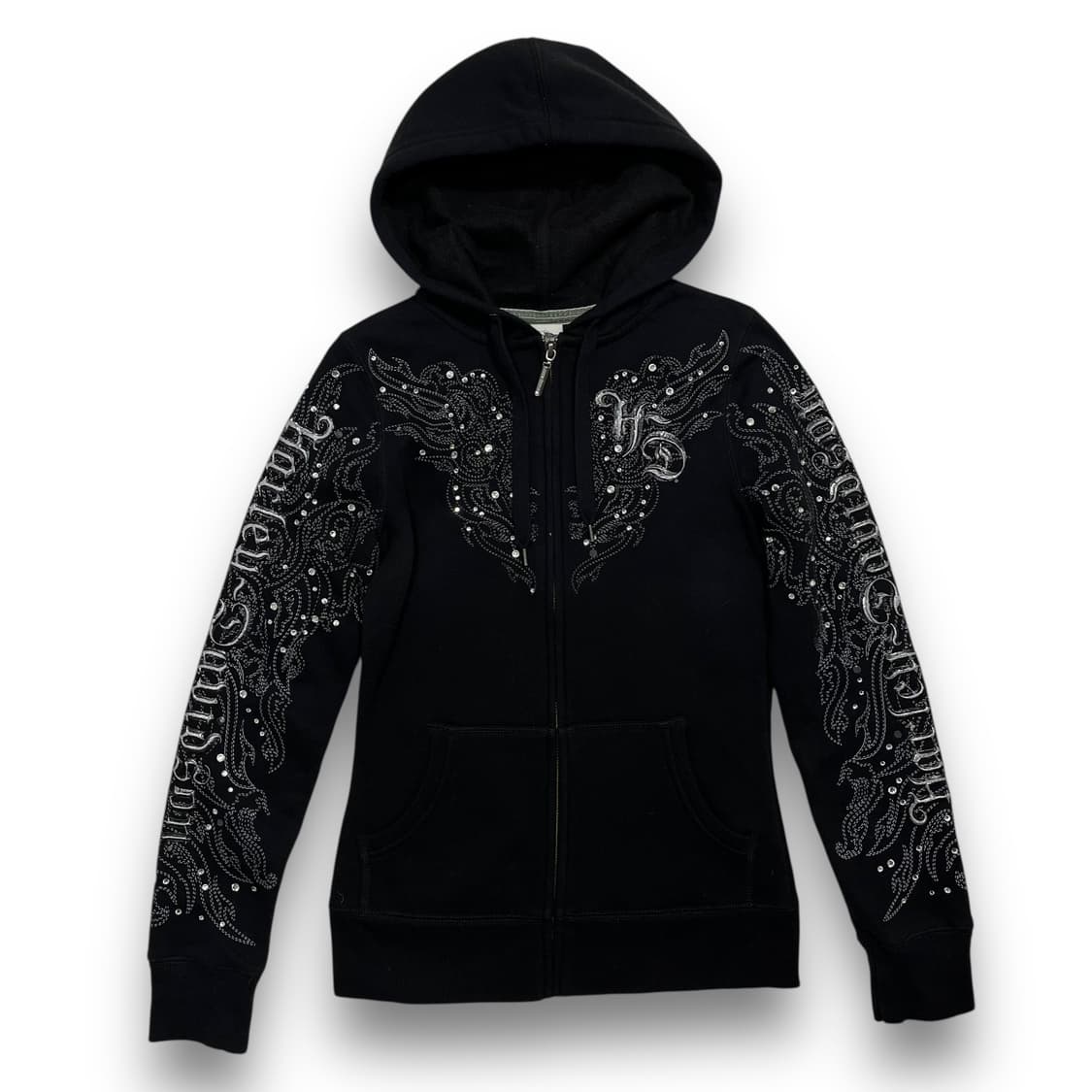 할리데이비슨 트라이벌 스터드 쥬얼리 슬림 후디 집업 상품이미지3