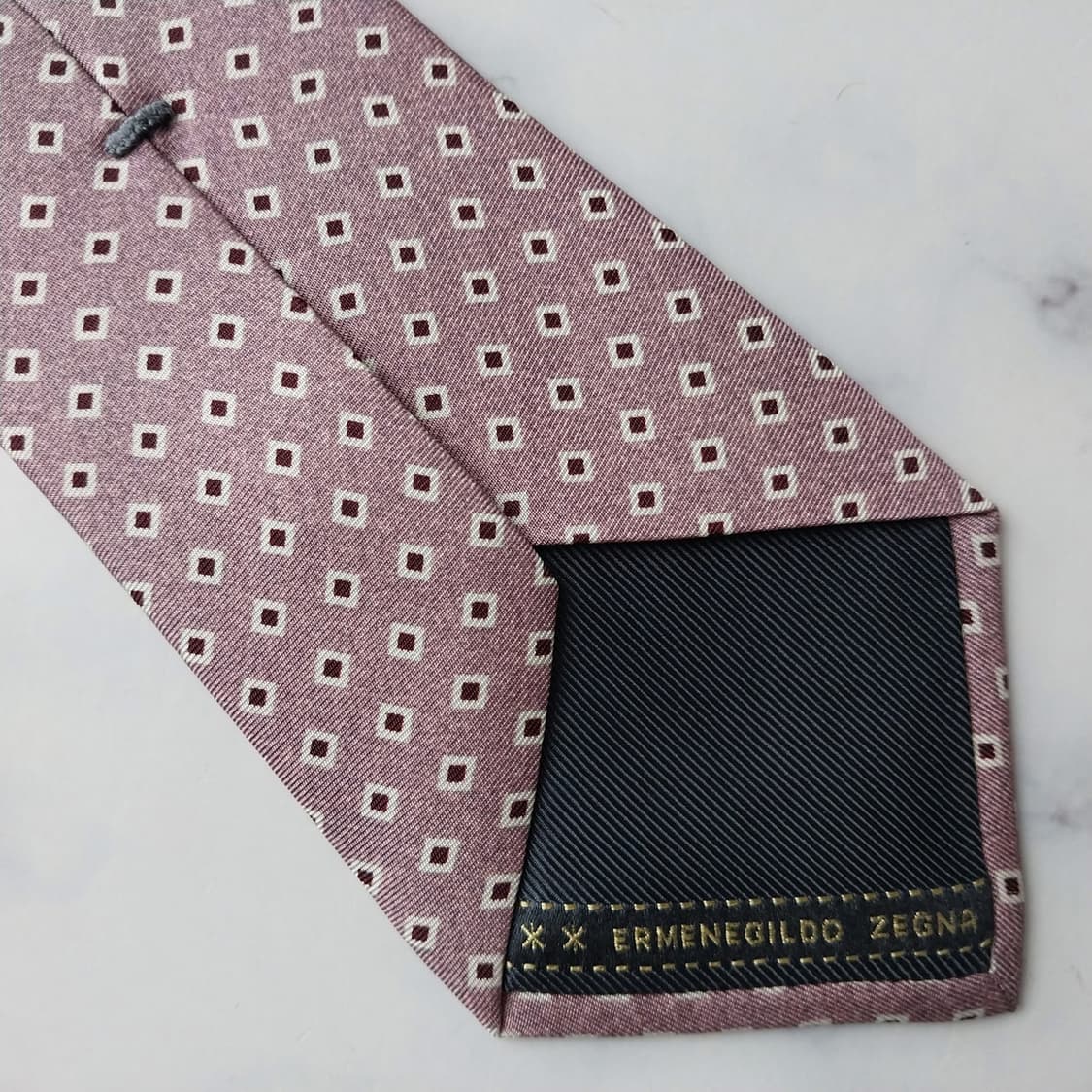 에르메네질도 제냐 실크 패턴 넥타이 8.9cm A+등급 K2179 상품이미지7