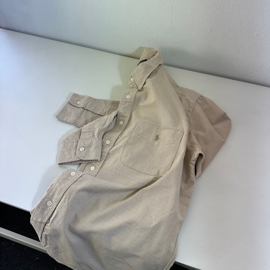 105 폴로 랄프로렌 베이지 포니 원포켓 셔츠 상품이미지1